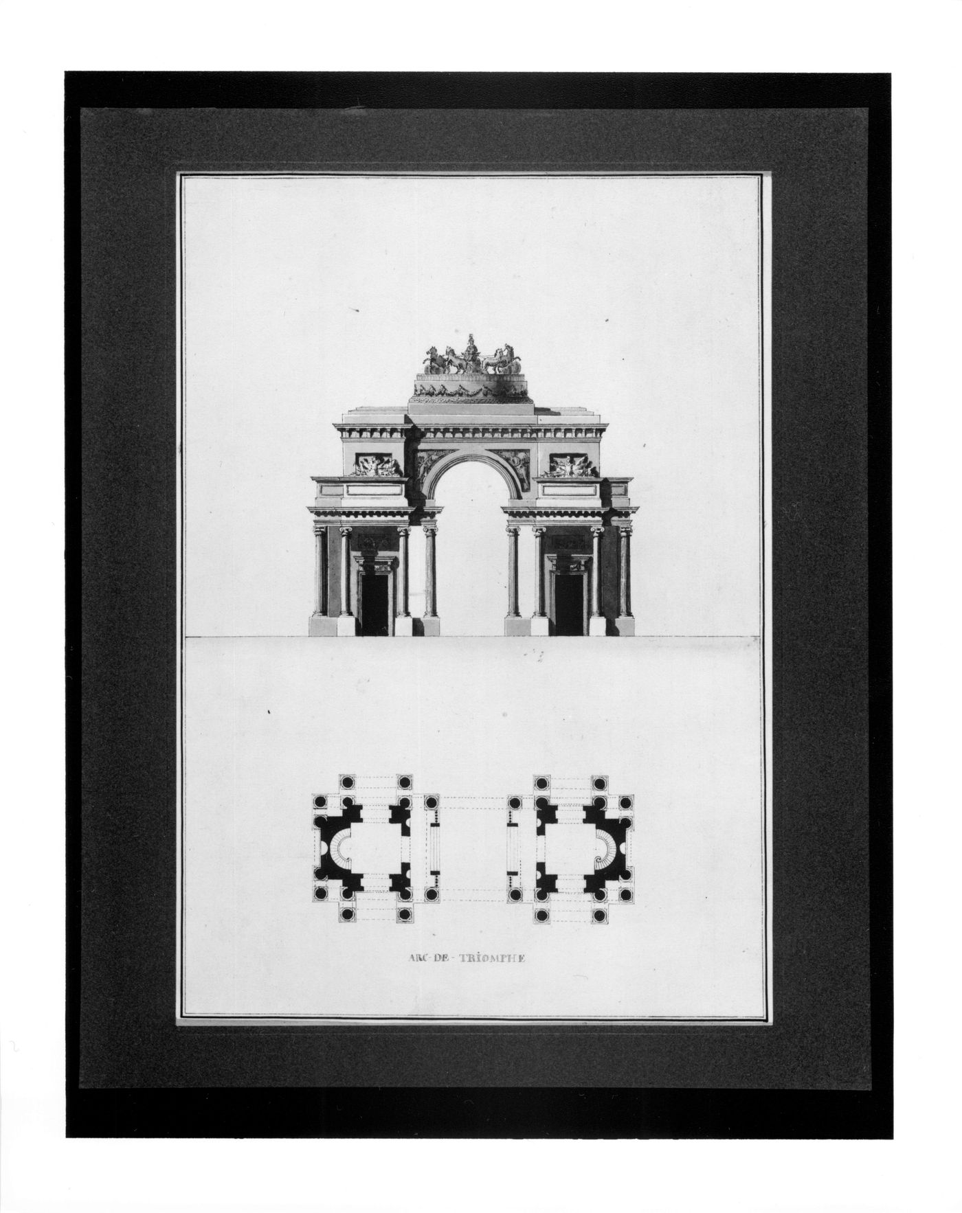 Triumphal arch - plan and elevation