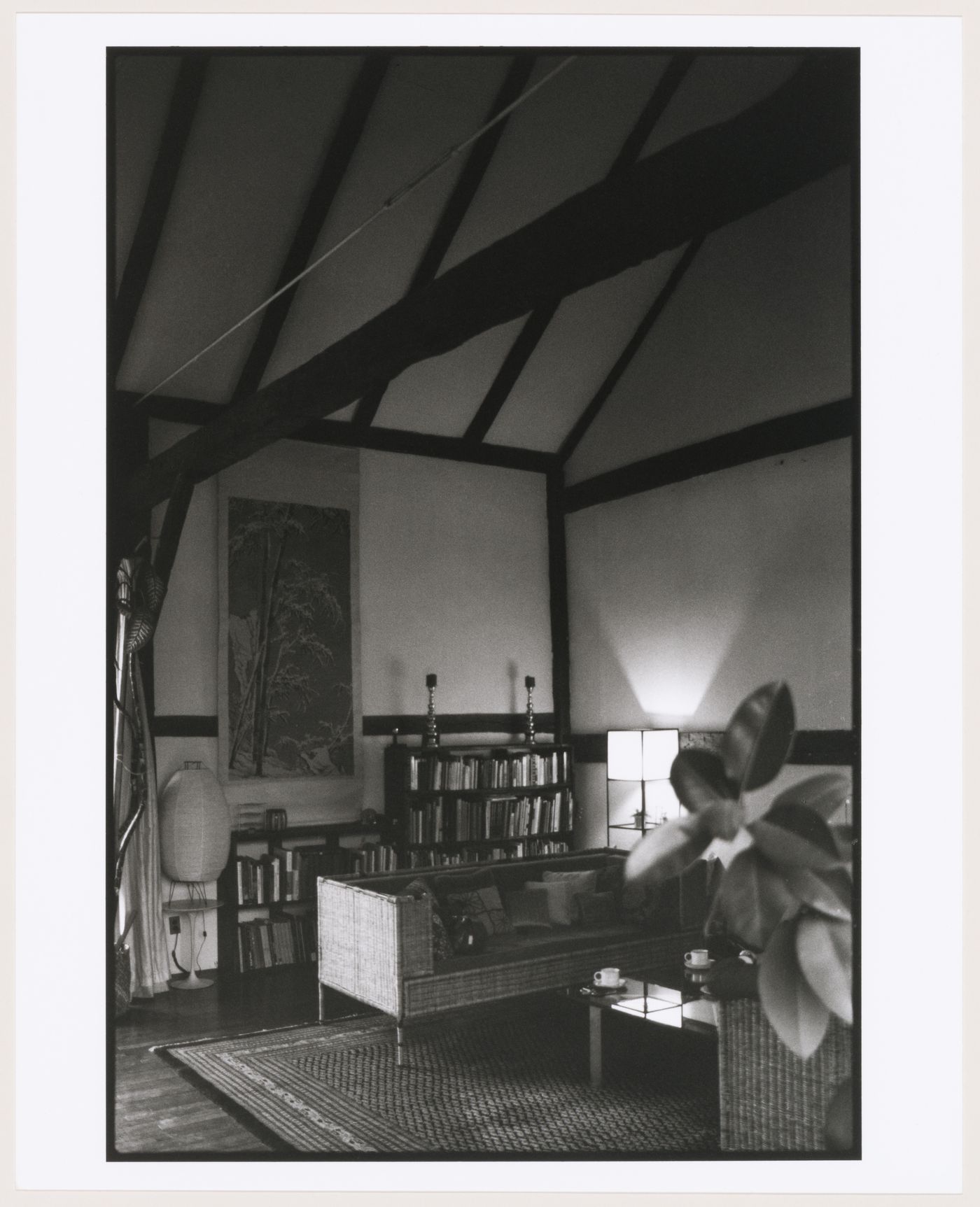 Interior view of Mary Callery Barn's living room, Huntington, Long Island, New York, United States