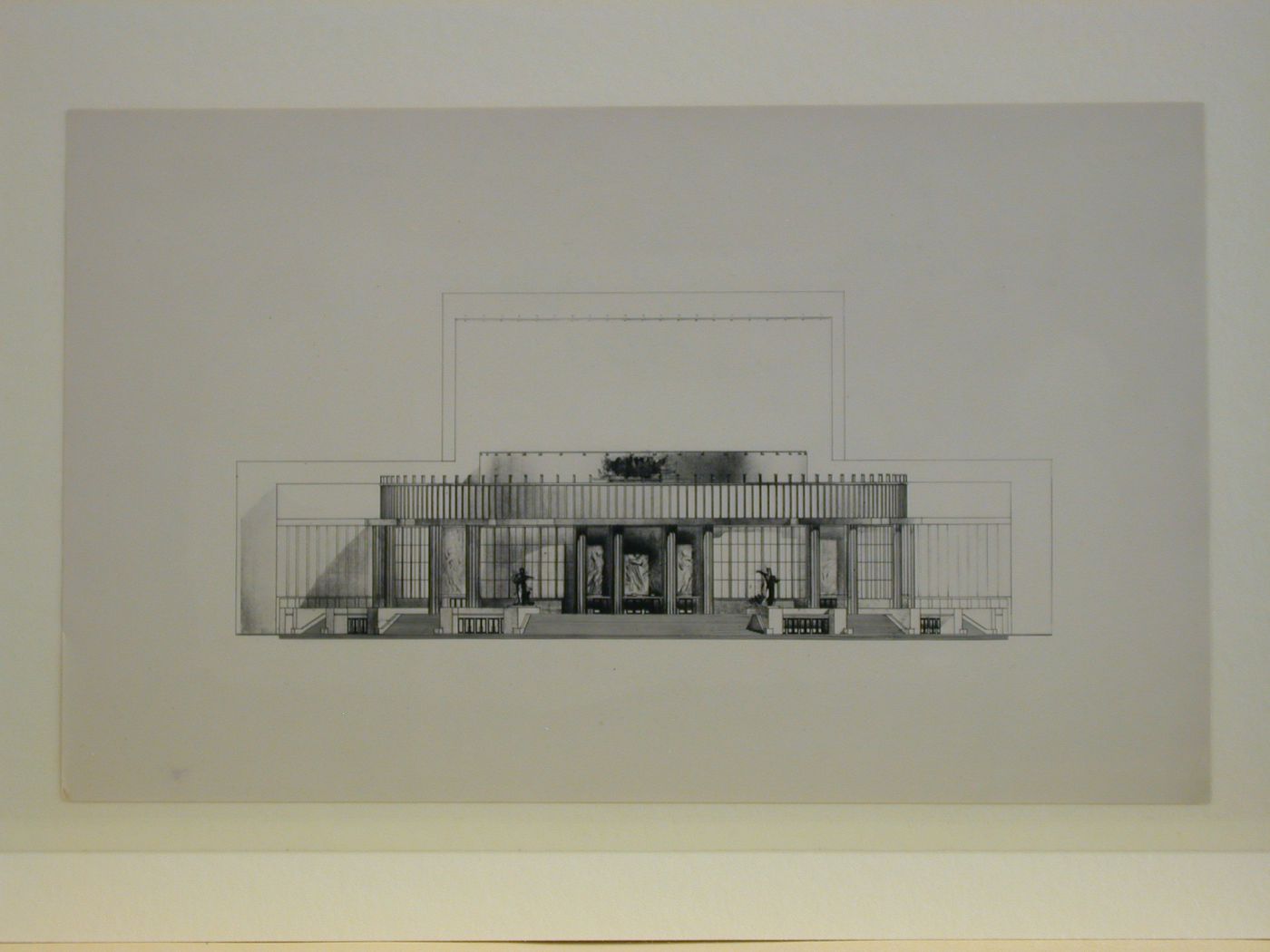 Photograph of an elevation for a Red Army Theater, Moscow