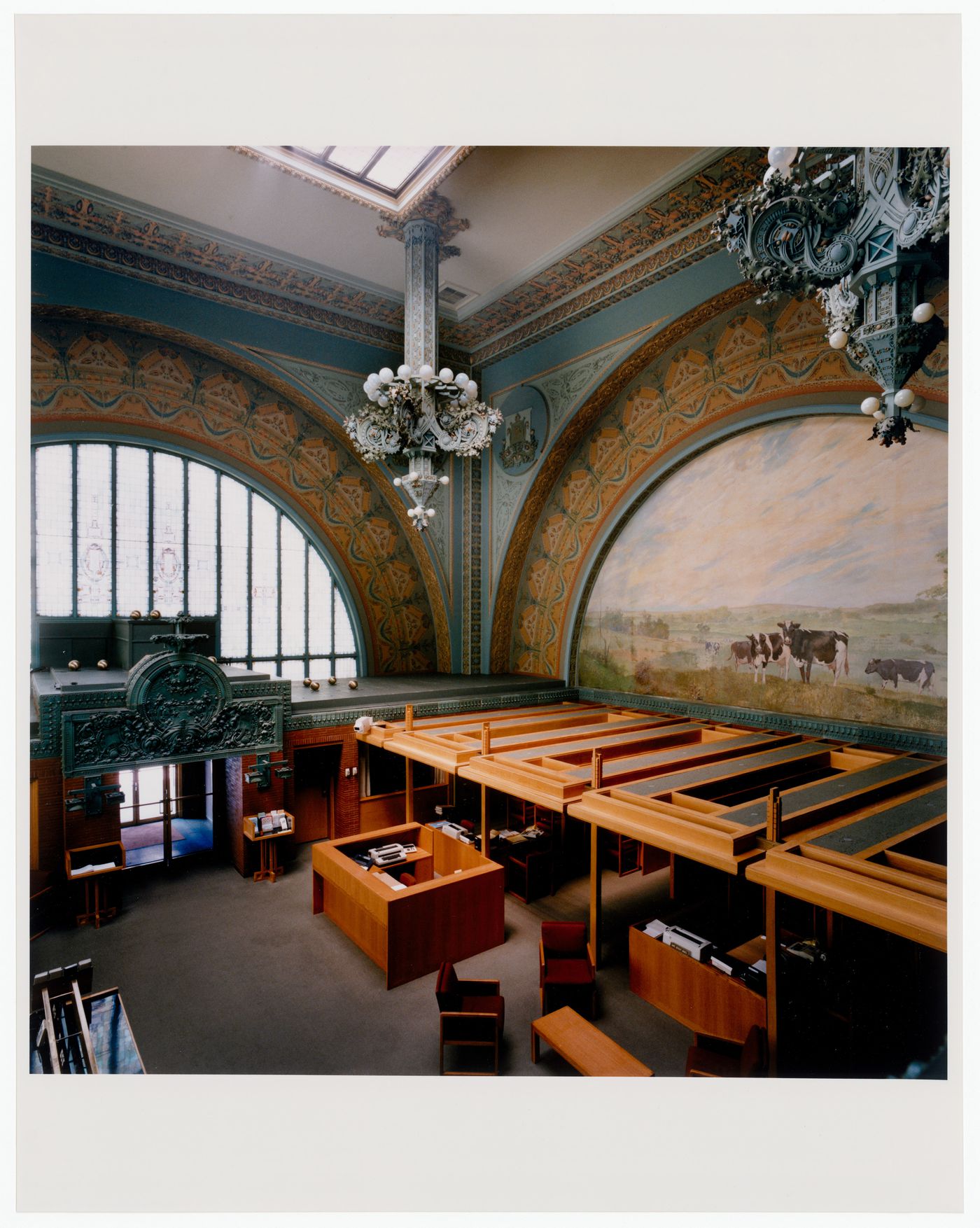 Banking Hall from balcony, National Farmers' Bank (now Norwest Bank Owatonna), Owatonna, Minnesota