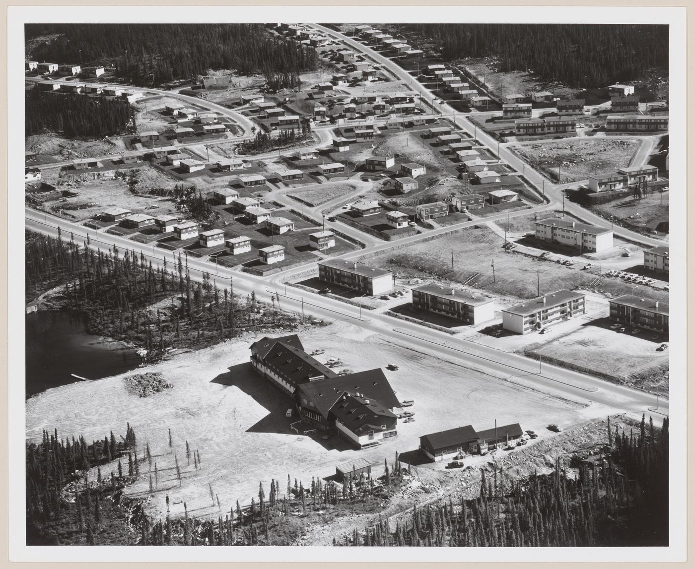 Gagnon townsite W. Barbel Lodge in foreground, Quebec