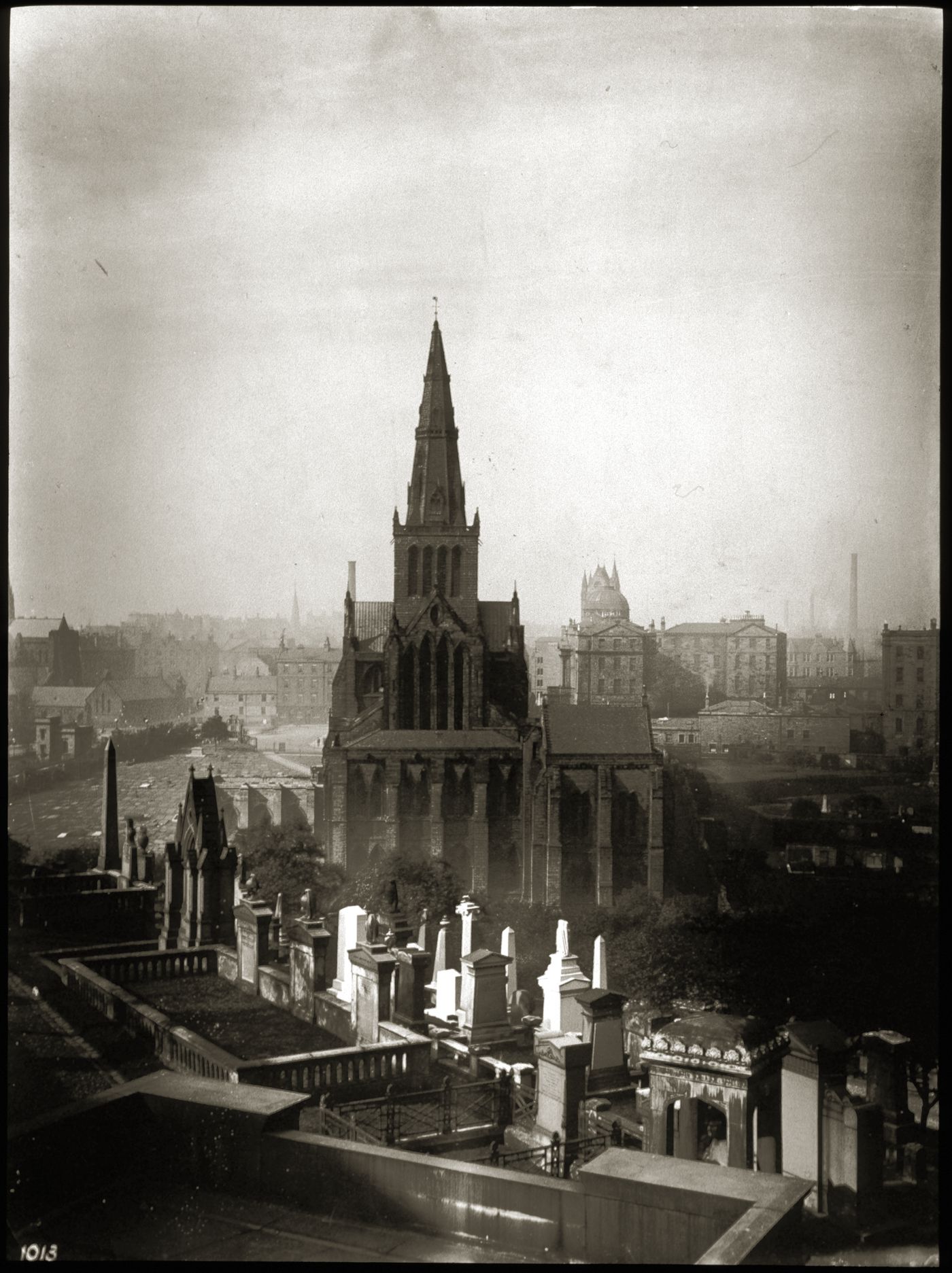 View of Glasgow Cathedral, with churchyard in the foreground, Glasgow, Scotland