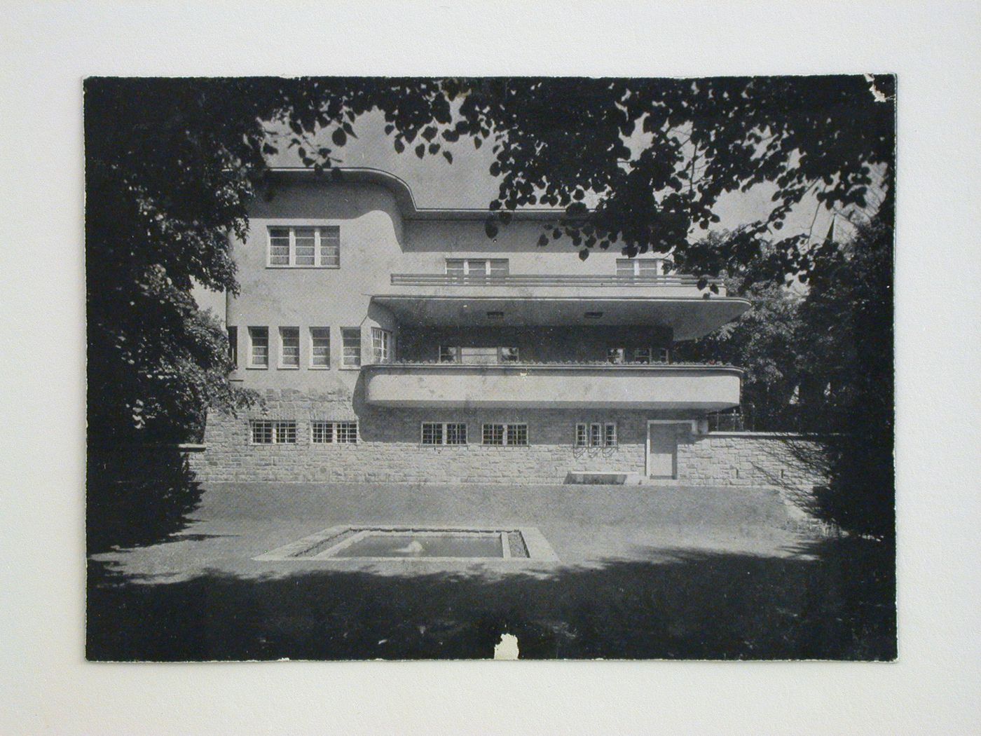 View of the back of Friedlander House, Barmen [?], Germany