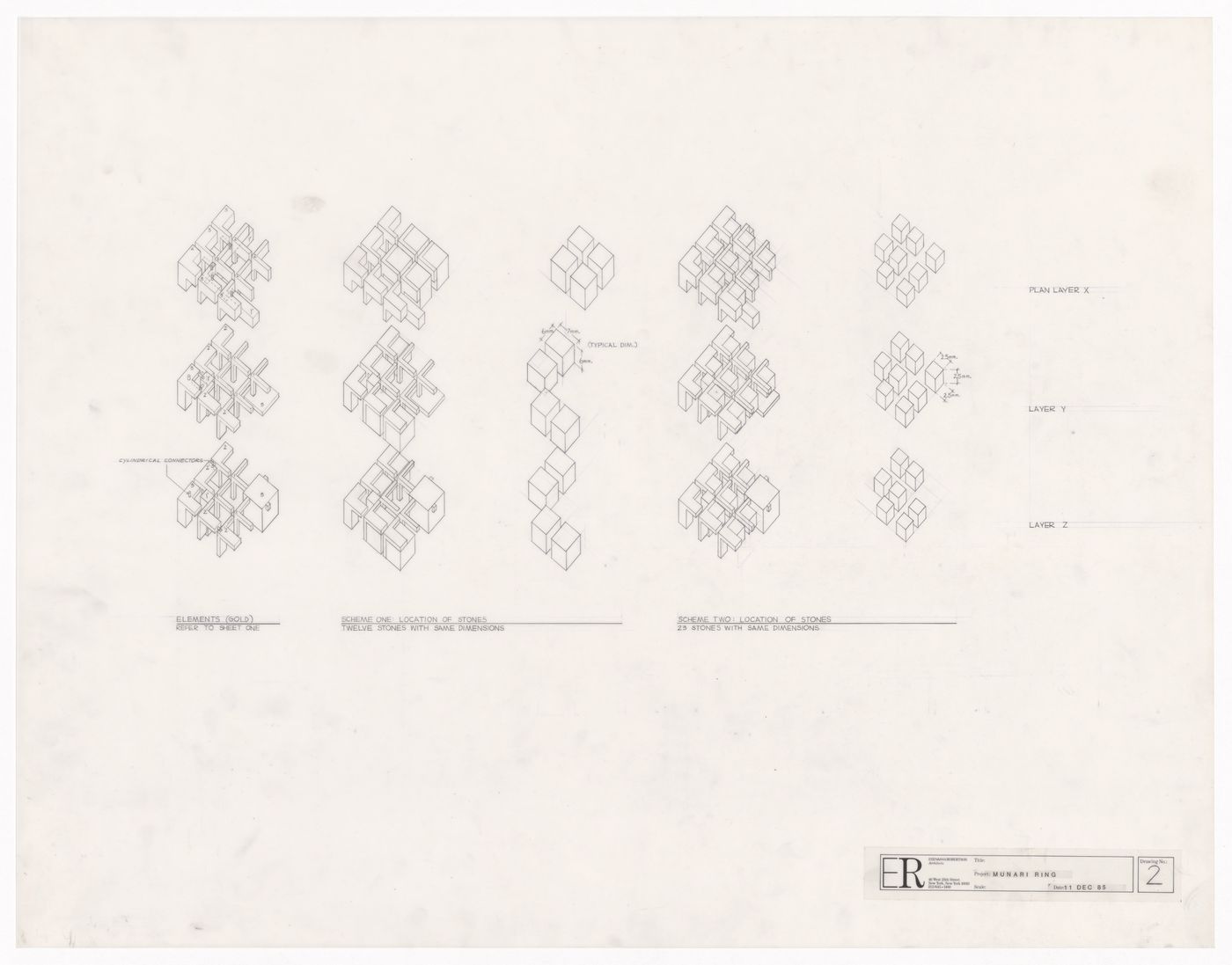 Axonometrics for rings