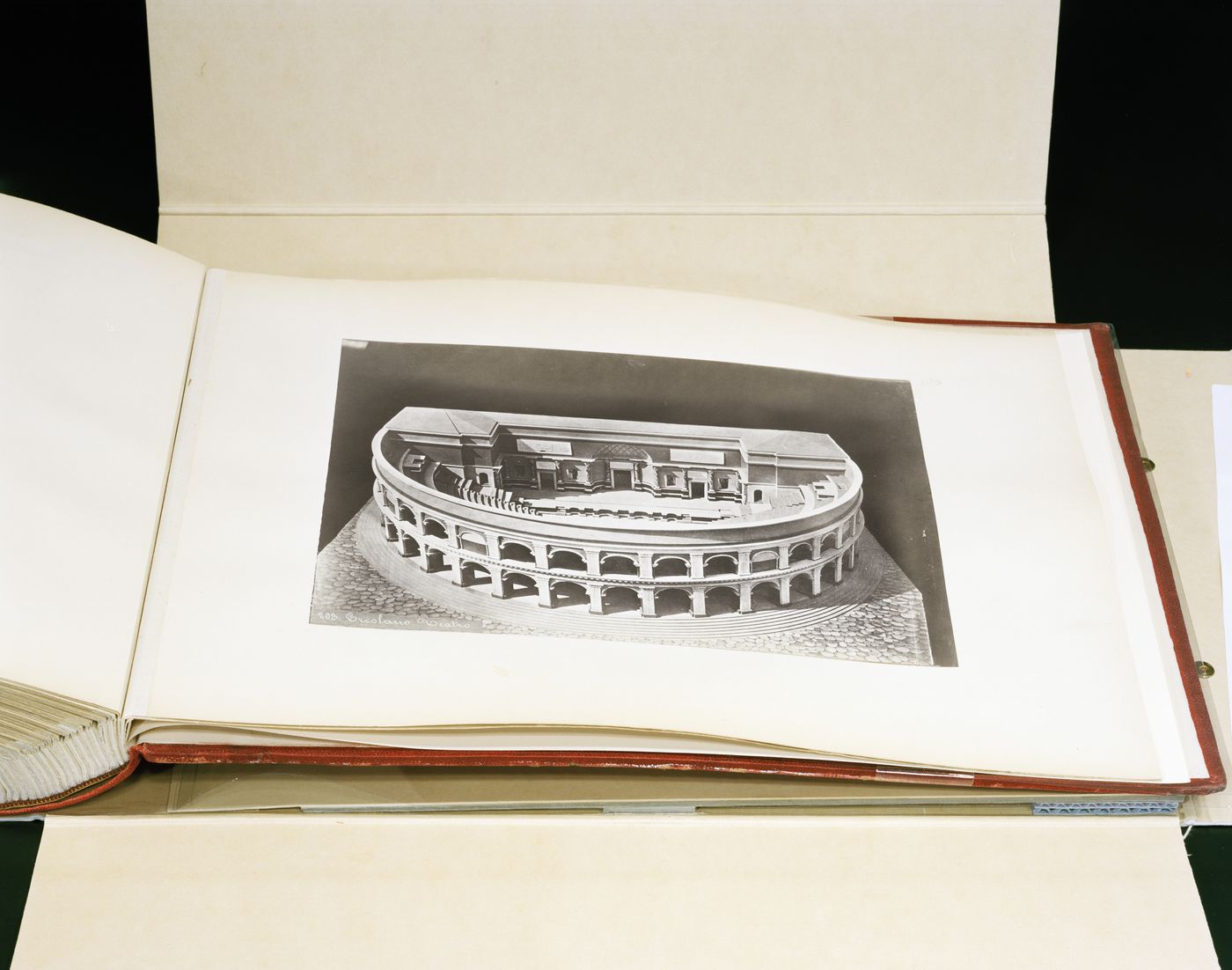 Questioning Pictures: Photograph of Model of the Amphitheater, Ercolano by Giorgio Sommer, ca.1870s