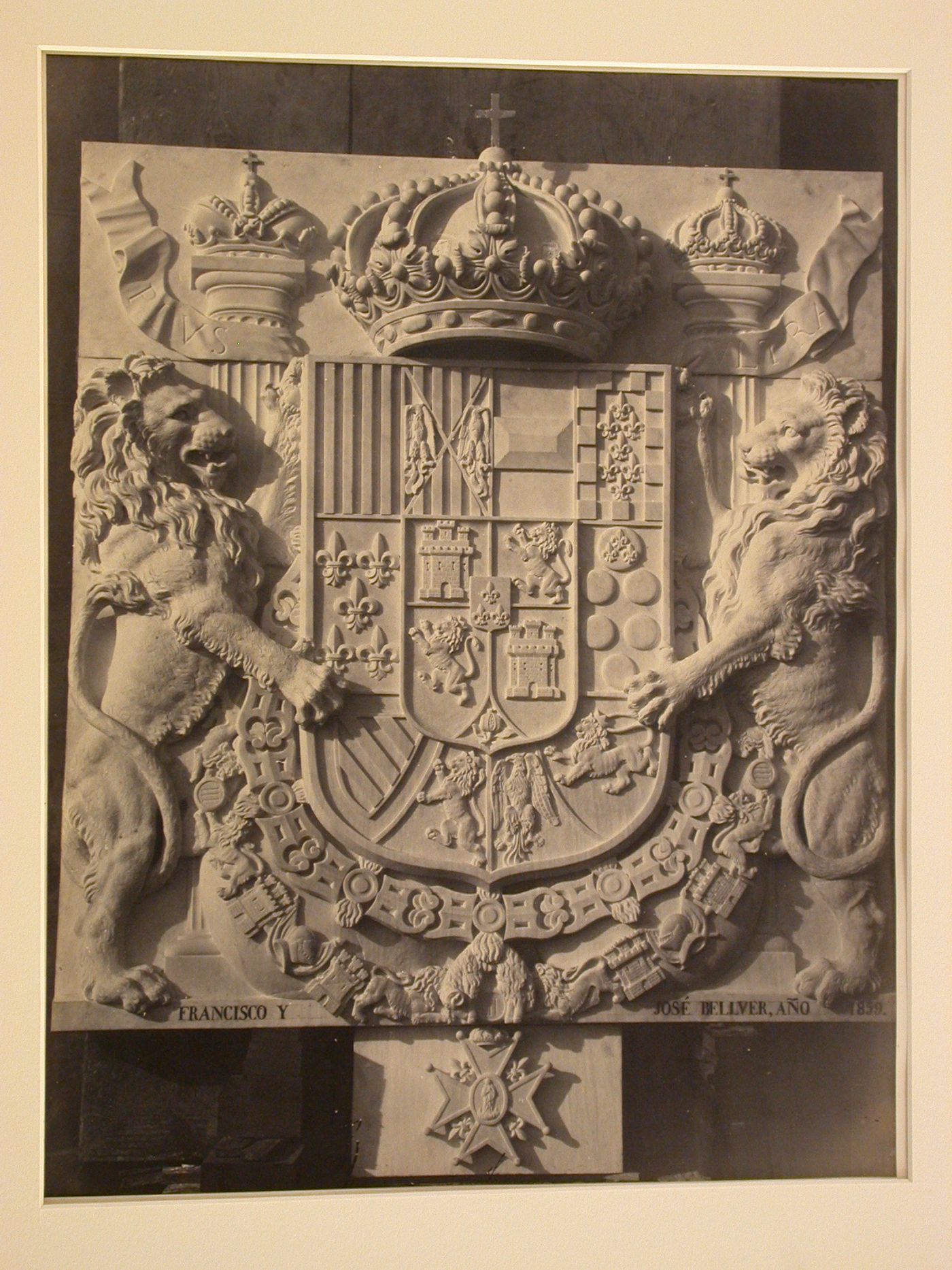 Carved coat of arms, Spain ?