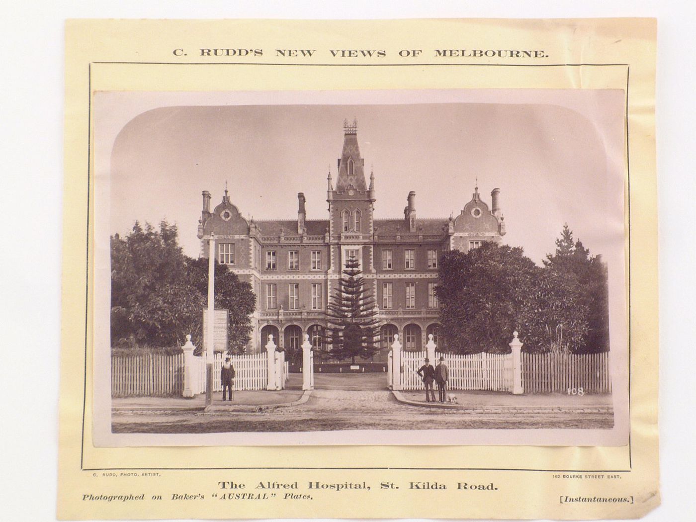 View of the principal façade of Alfred Hospital, Saint Kilda Road, Melbourne, Australia