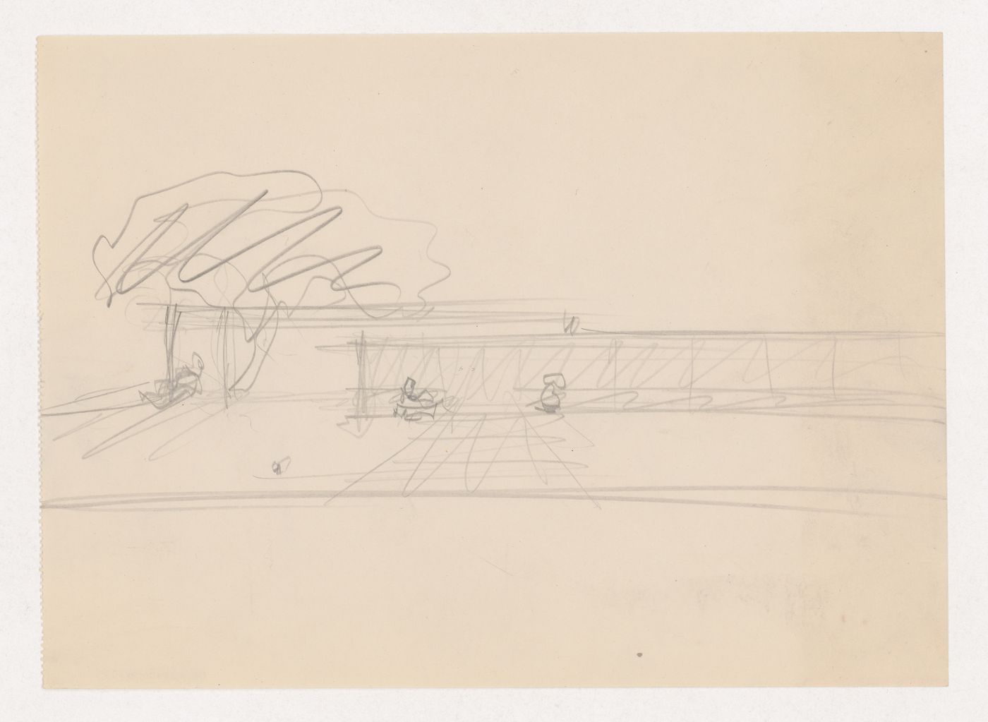 Perspective sketch for the Metallurgy Building, Illinois Institute of Technology, Chicago