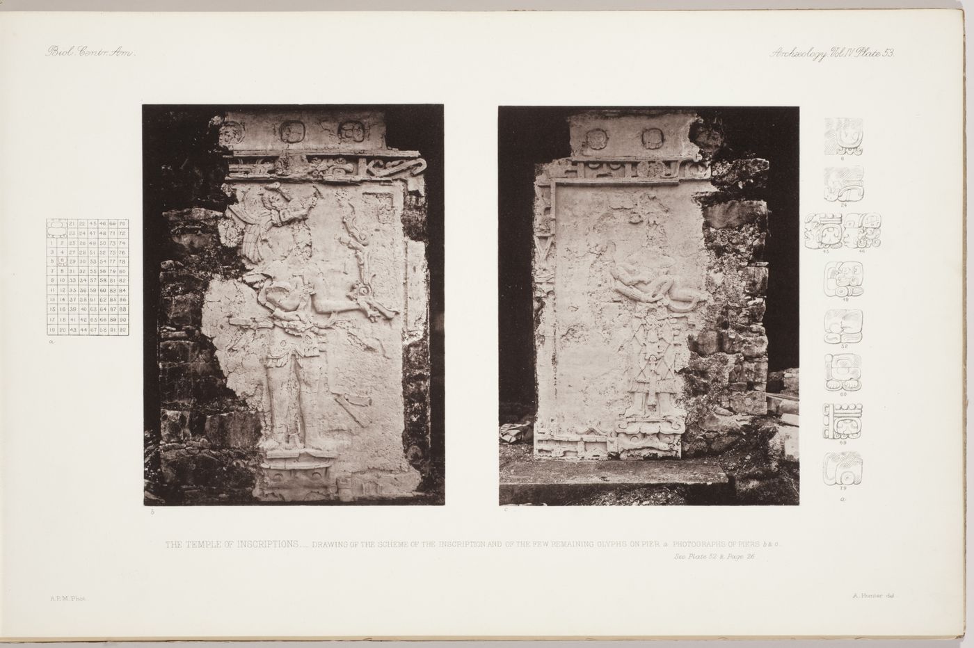 Plate from album ''Mexico; Palenque: Pre-Columbian buildings''