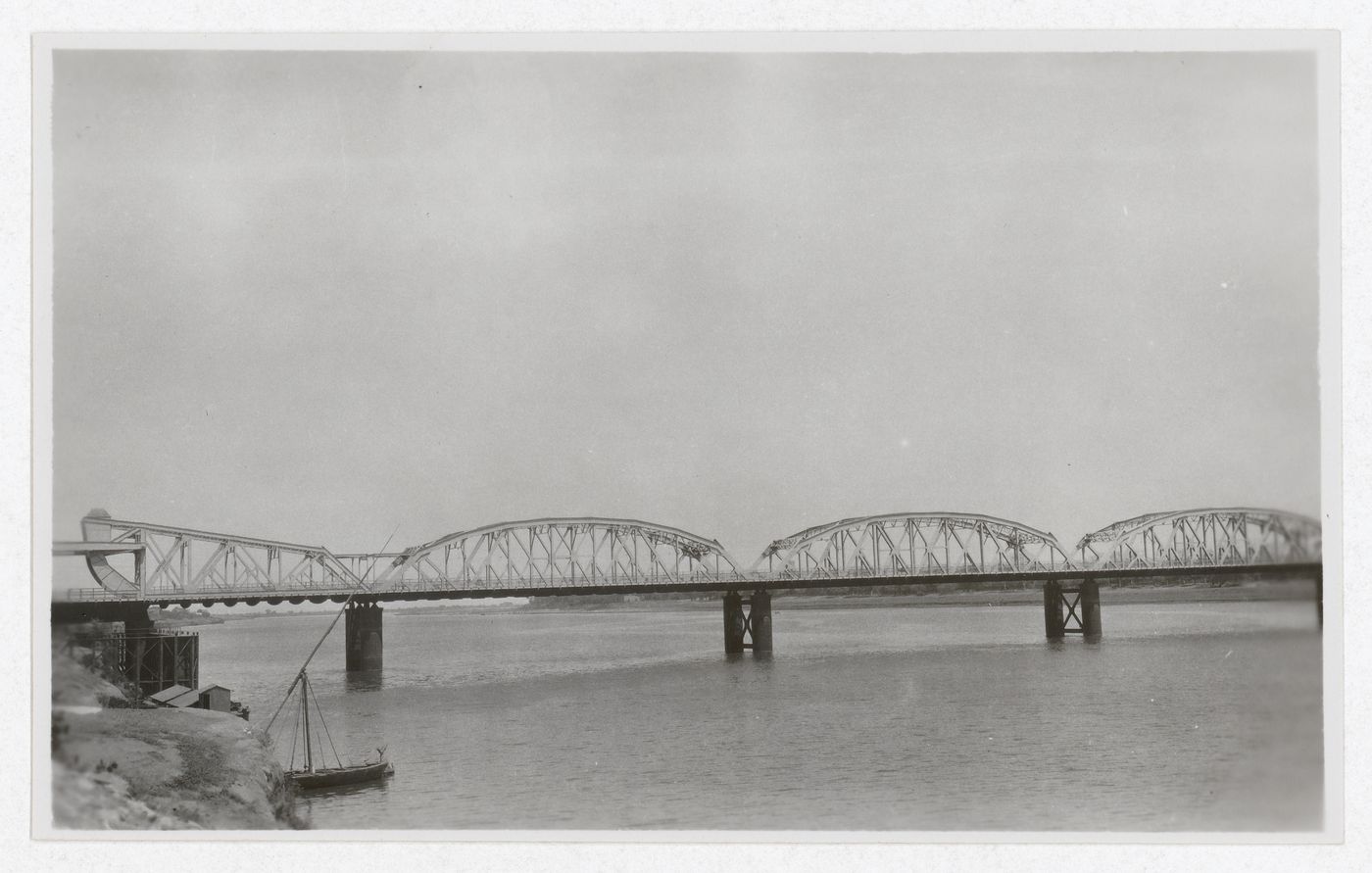 Landscape view of the Blue Nile Road and Railway Bridge, Khartoum, Sudan