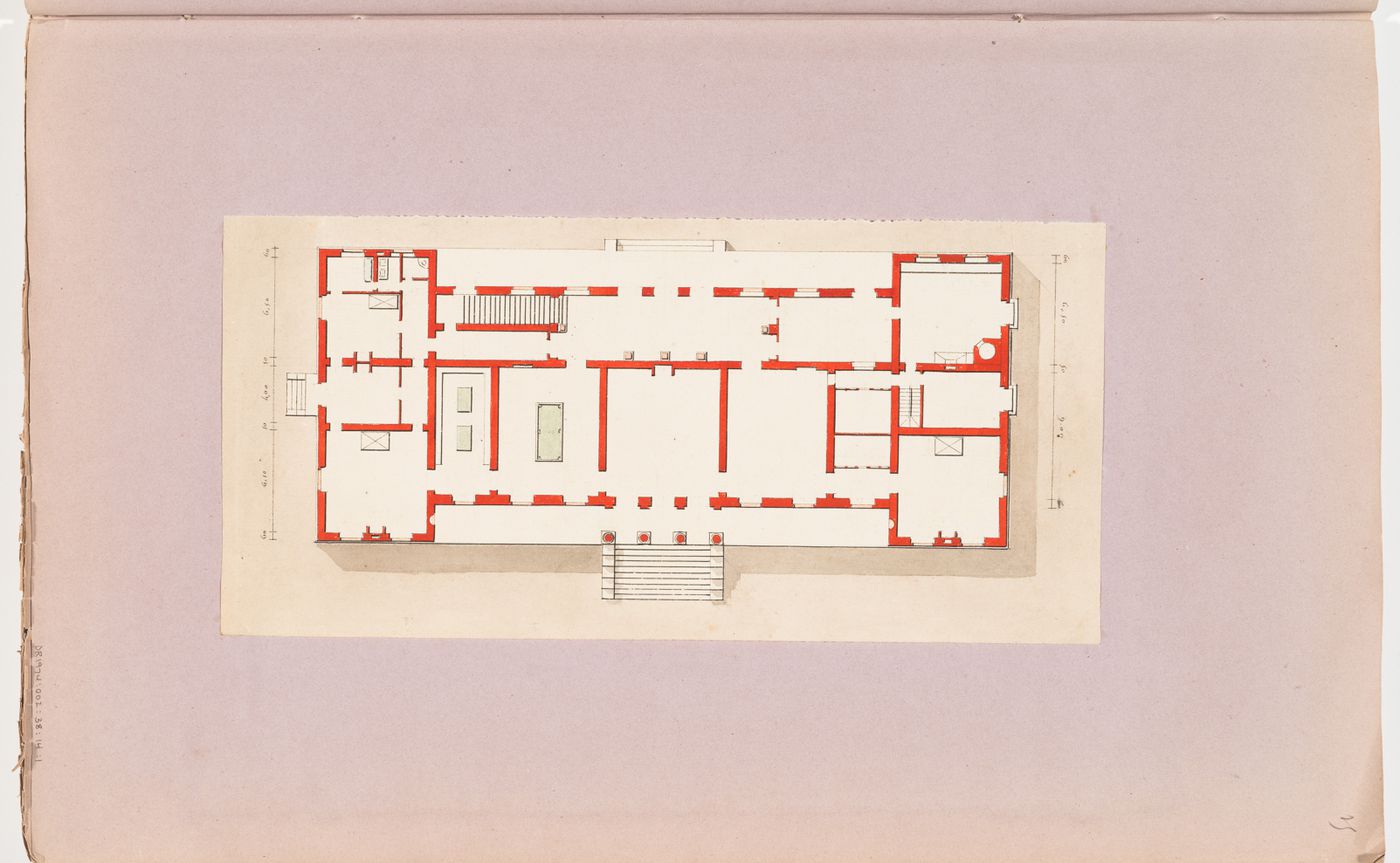 Ground floor plan for a two-storey country house