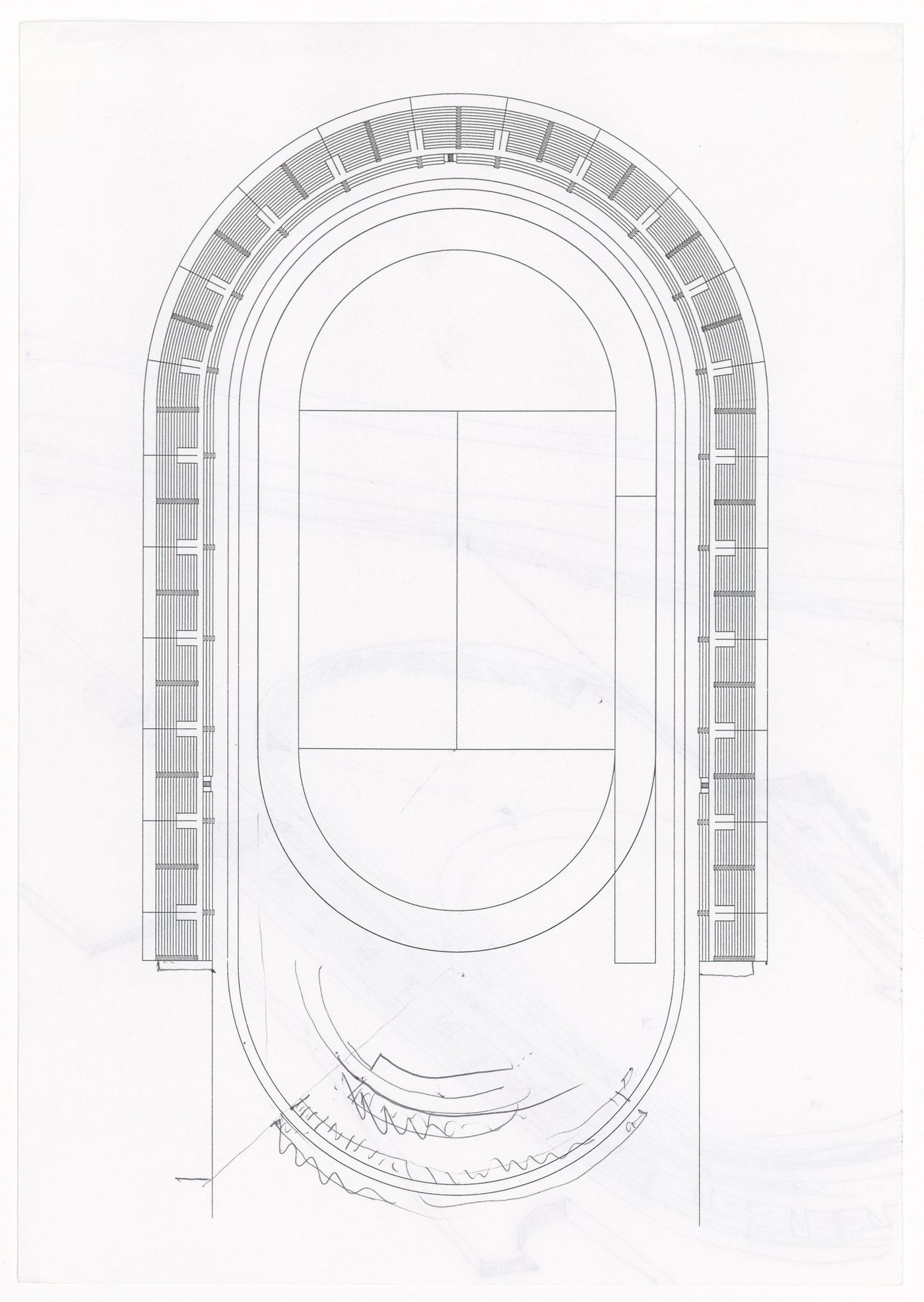 Sketch for Complexo desportivo para as Universiades '97, Palermo