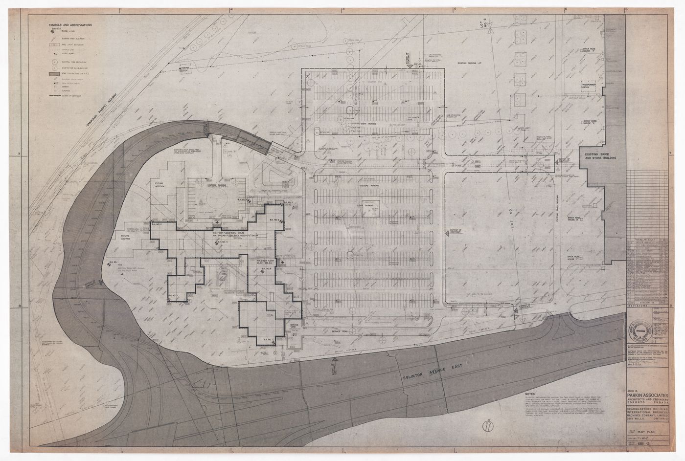 Plot plan for IBM Headquarters Building, North York, Ontario