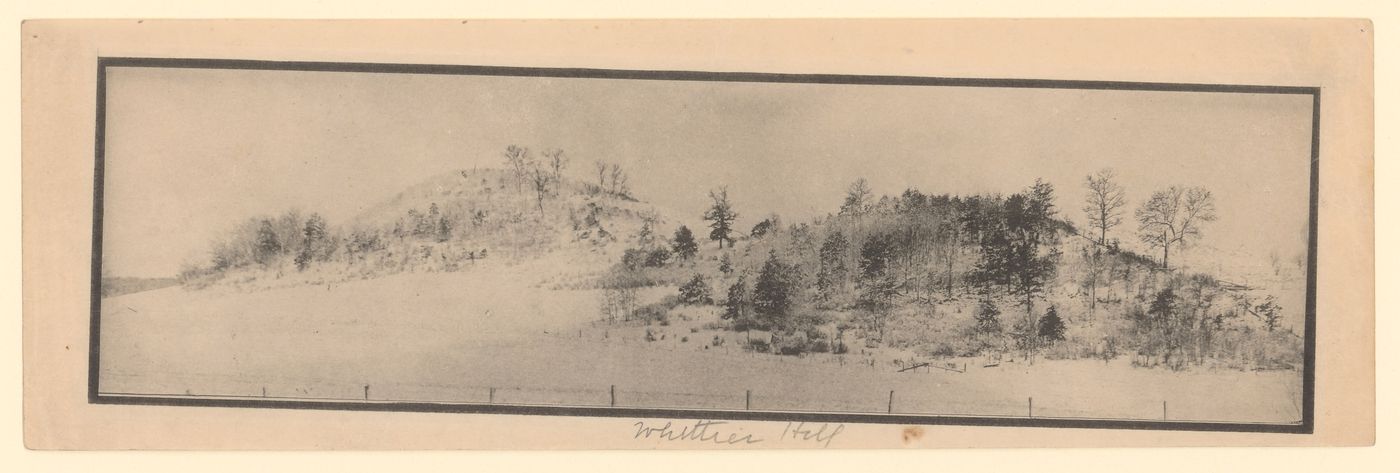 Whittier Hill, Panoramic landscape view taken around the Hillside Home School, Spring Green, Wisconsin