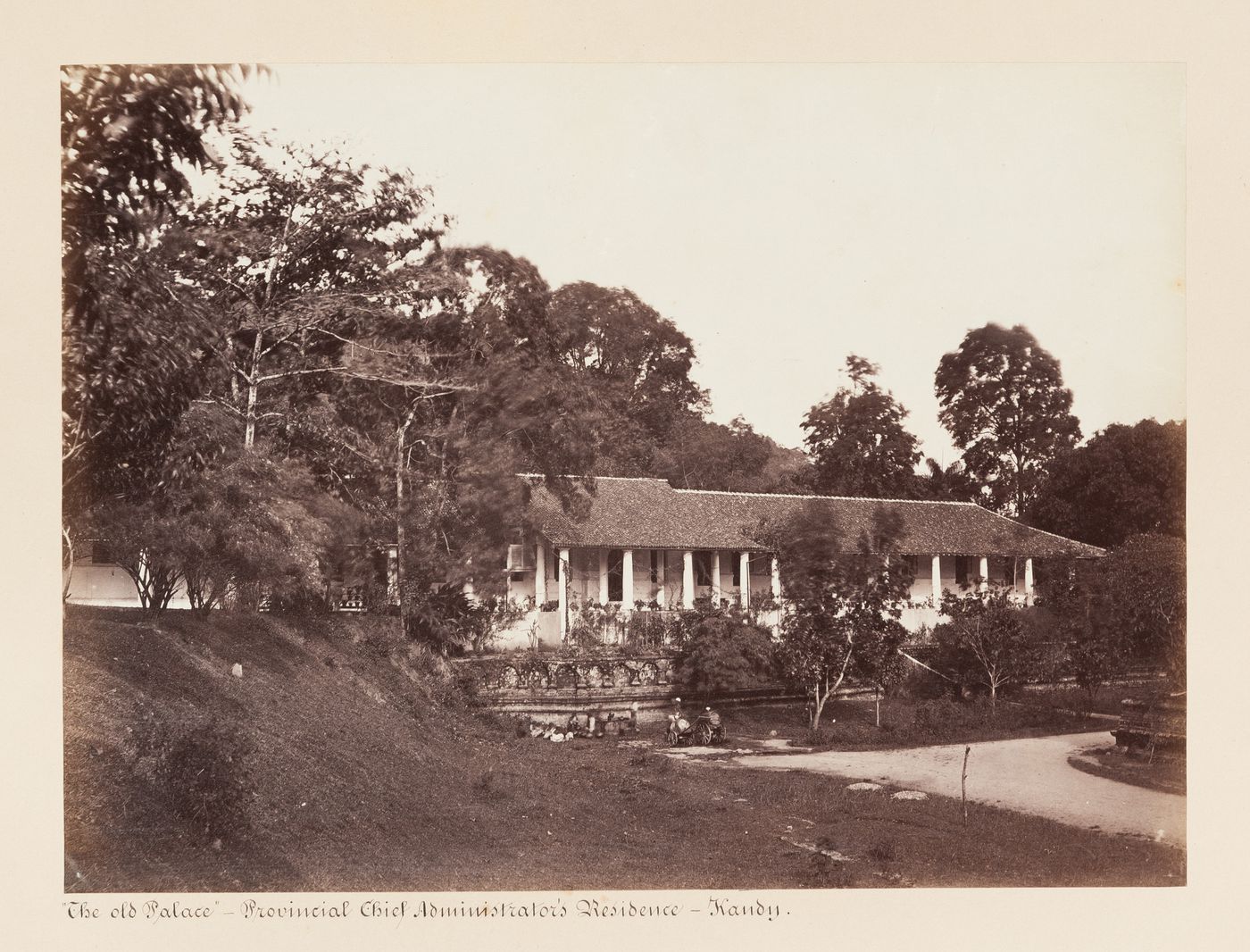 View of the Provincial Chief Administrator's Residence (also known as the Old Palace), Kandy, Ceylon (now Sri Lanka)