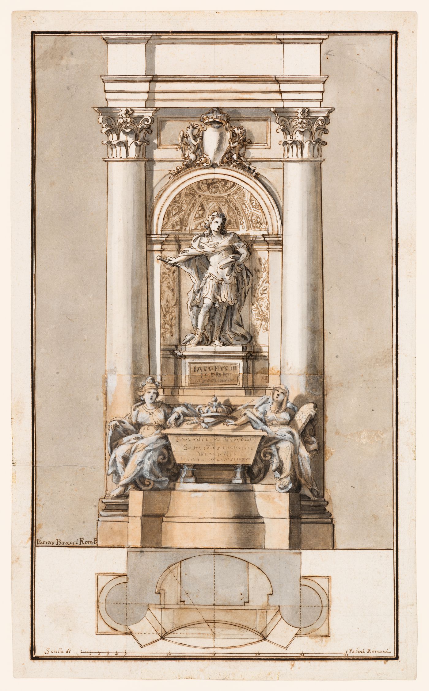 Design for a monument to King James III Stuart, Rome