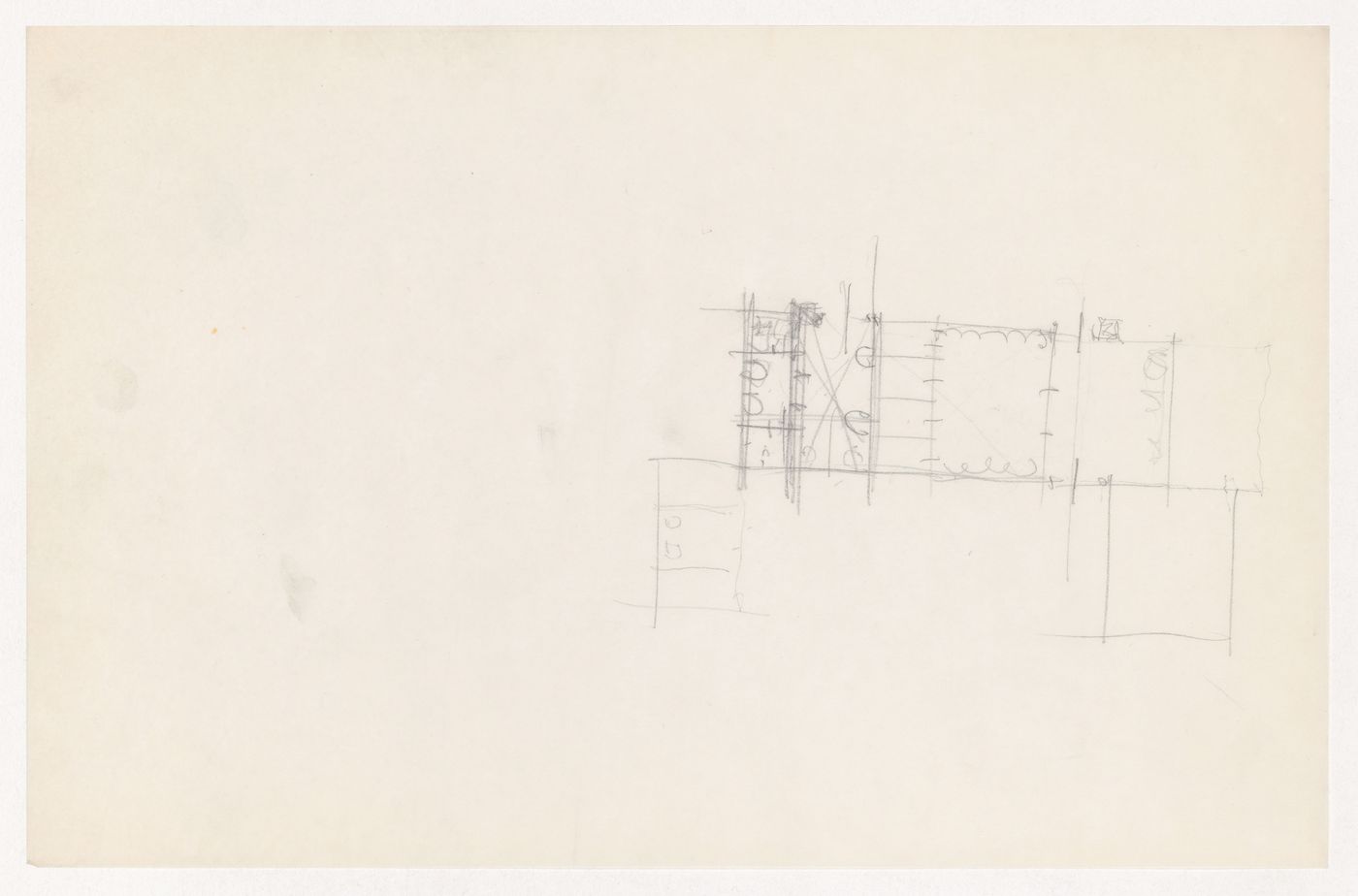 Partial sketch plan for the Metallurgy Building, Illinois Institute of Technology, Chicago