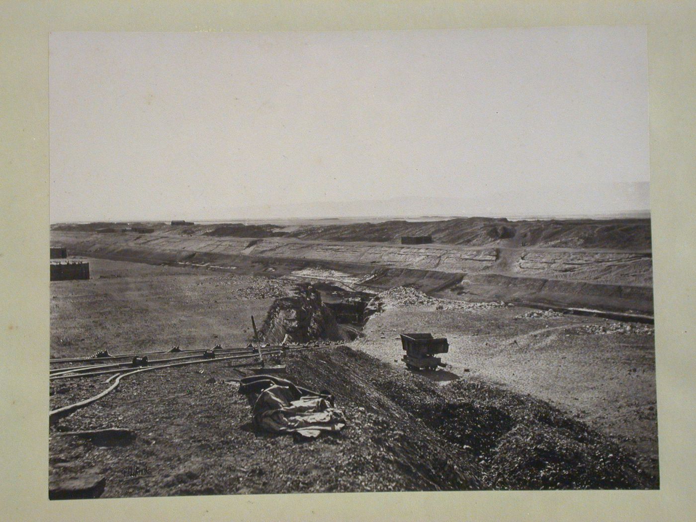 View of Suez Canal, with Mountains of Gebel Alaqah, El Shallûfa, Egypt