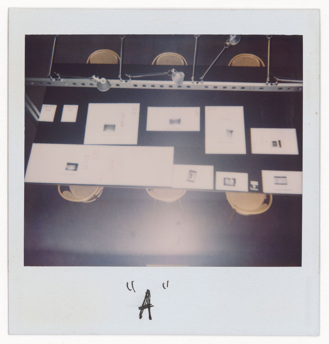 View of objects on a table at the Canadian Centre for Architecture (photograph from Mean project records)