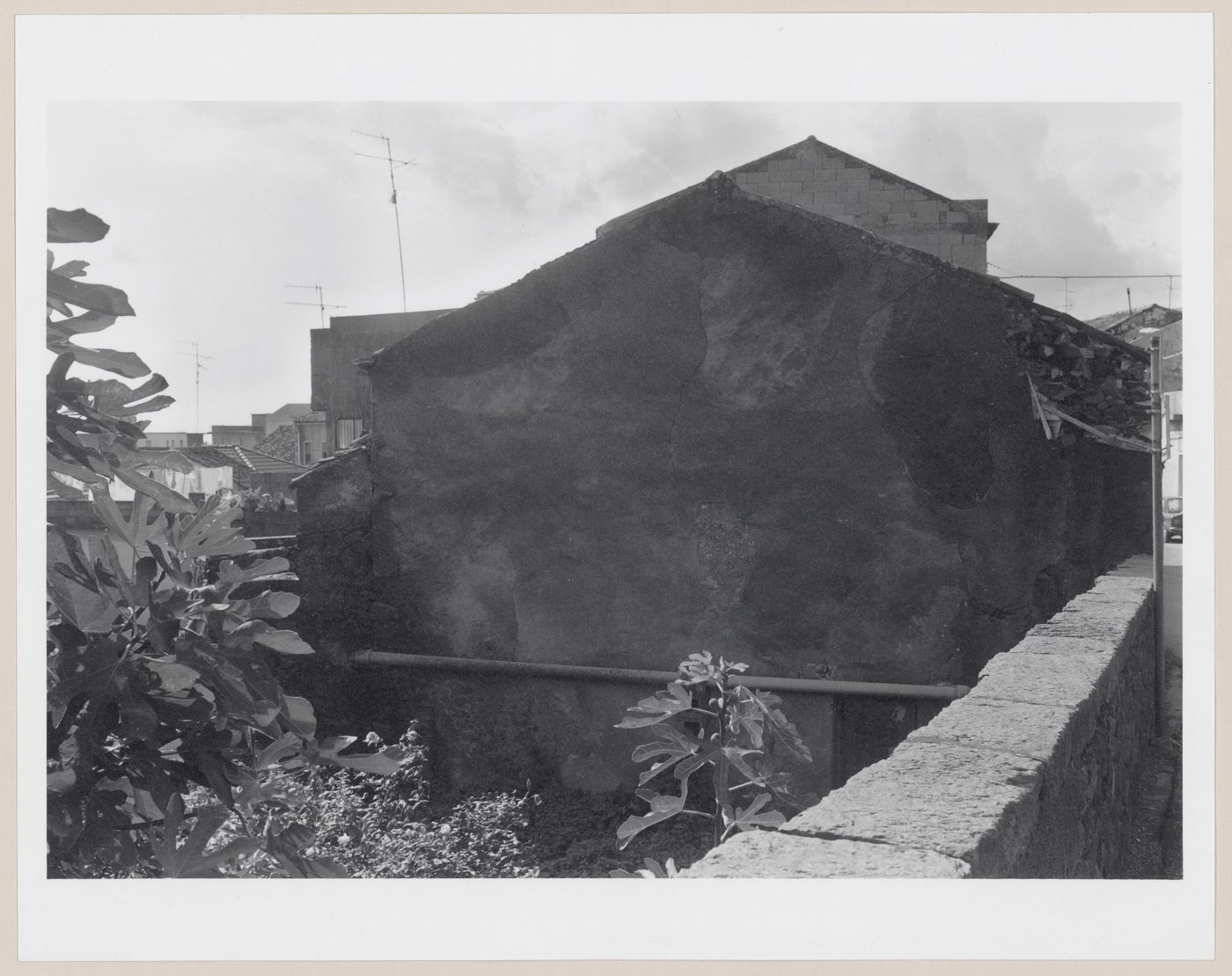 View of peeling wall in Sicily, Randazzo, Italy