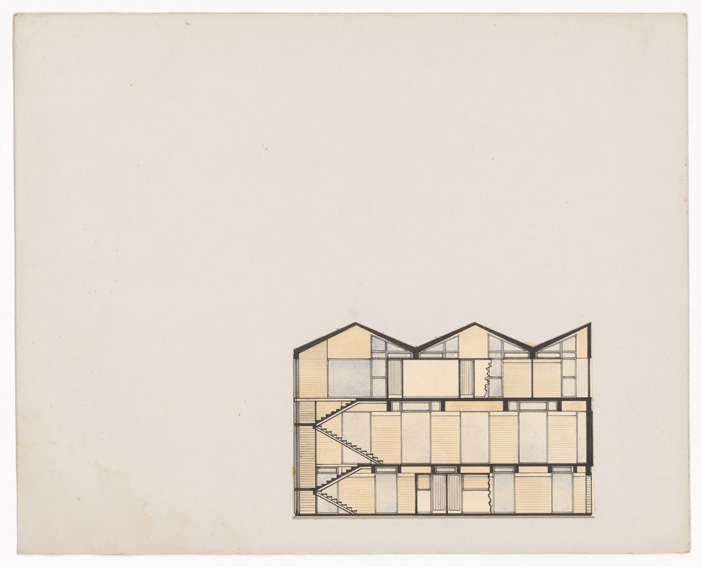 Housing section for The Shape of Cambridge: A Plan, Cambridge University, England