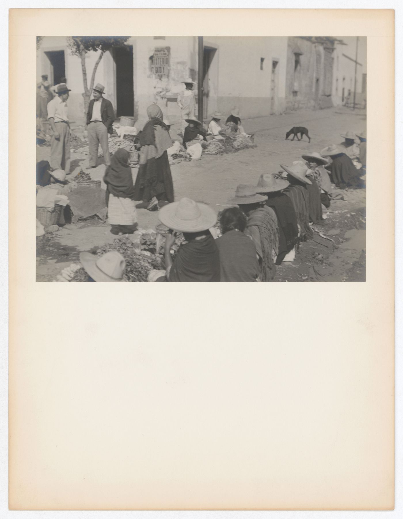 View of a market and people, Mexico