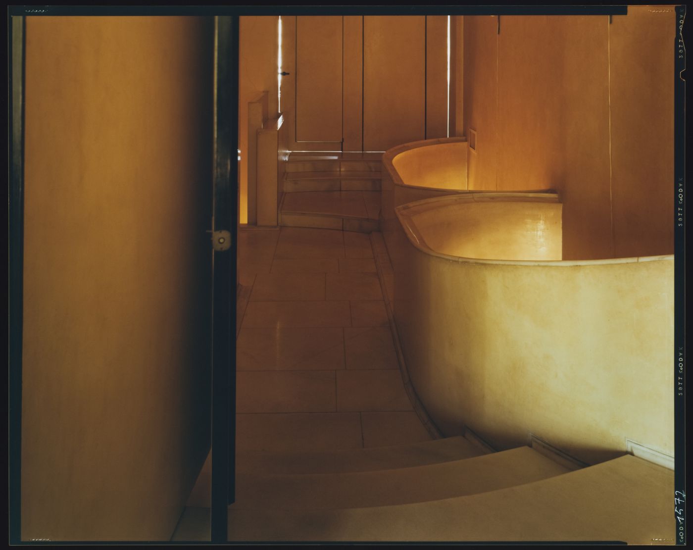 Interior view of the second floor of the Balboni House showing the light wells, Venice, Italy