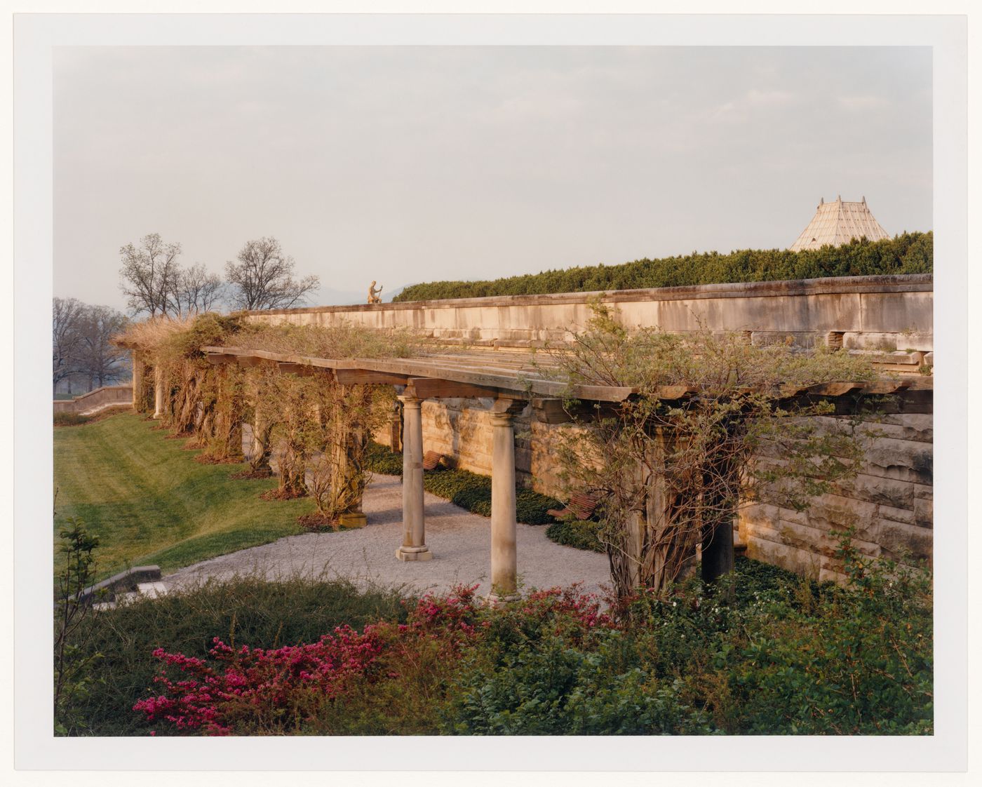 Viewing Olmsted: View of Colonade, Shrub Garden Vanderbilt Estate, "Biltmore", Asheville, North Carolina