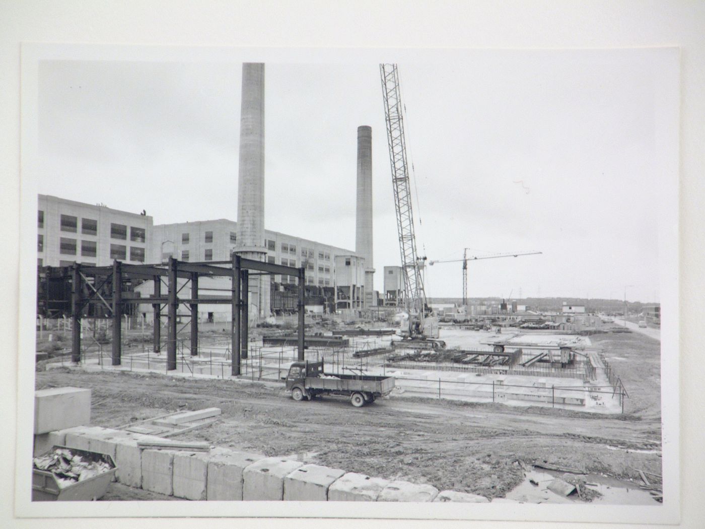 View of construction site of power station, United Kingdom