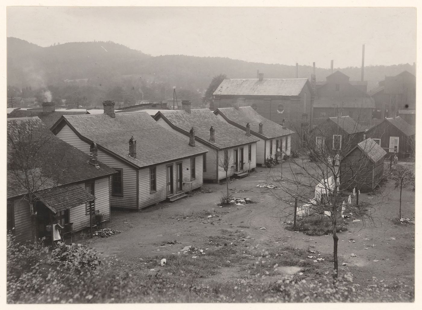 View of houses for cotton mill workers next to Adelaide Mill, Anniston, Alabama, United States