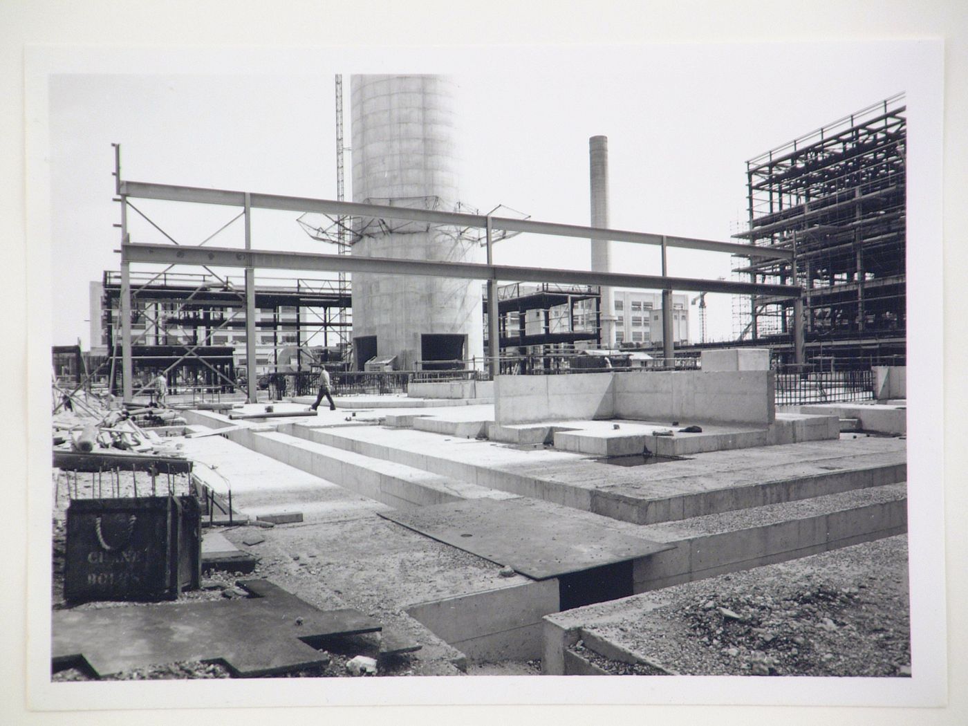 View of construction of power station, United Kingdom