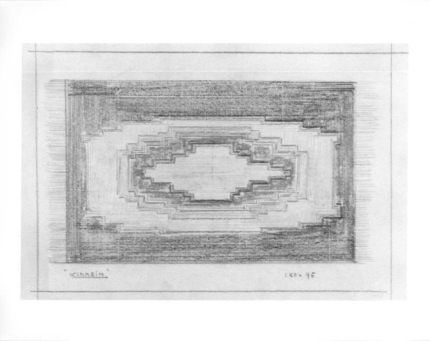 Design development drawing for a carpet