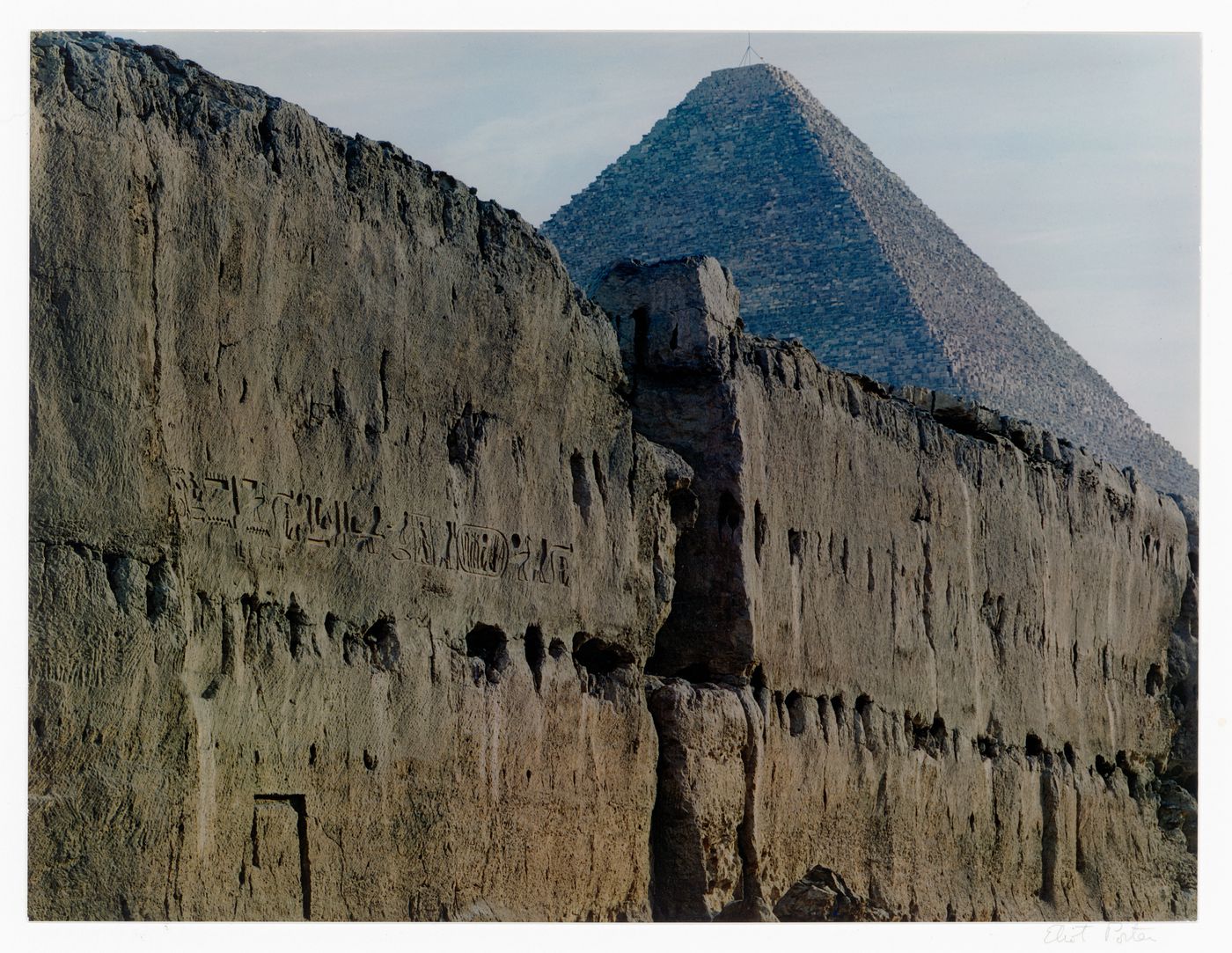 Pyramid of Cheops with inscription, Giza