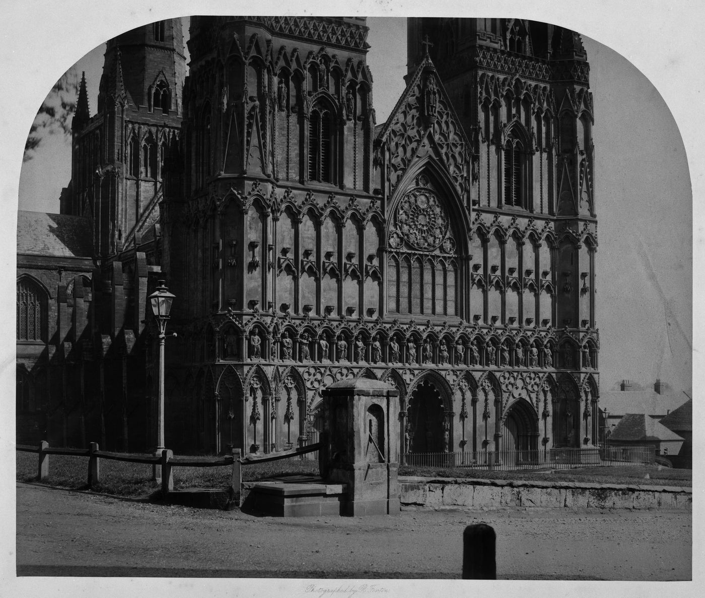 View of west front of Lichfield Cathedral, Lichfield, England