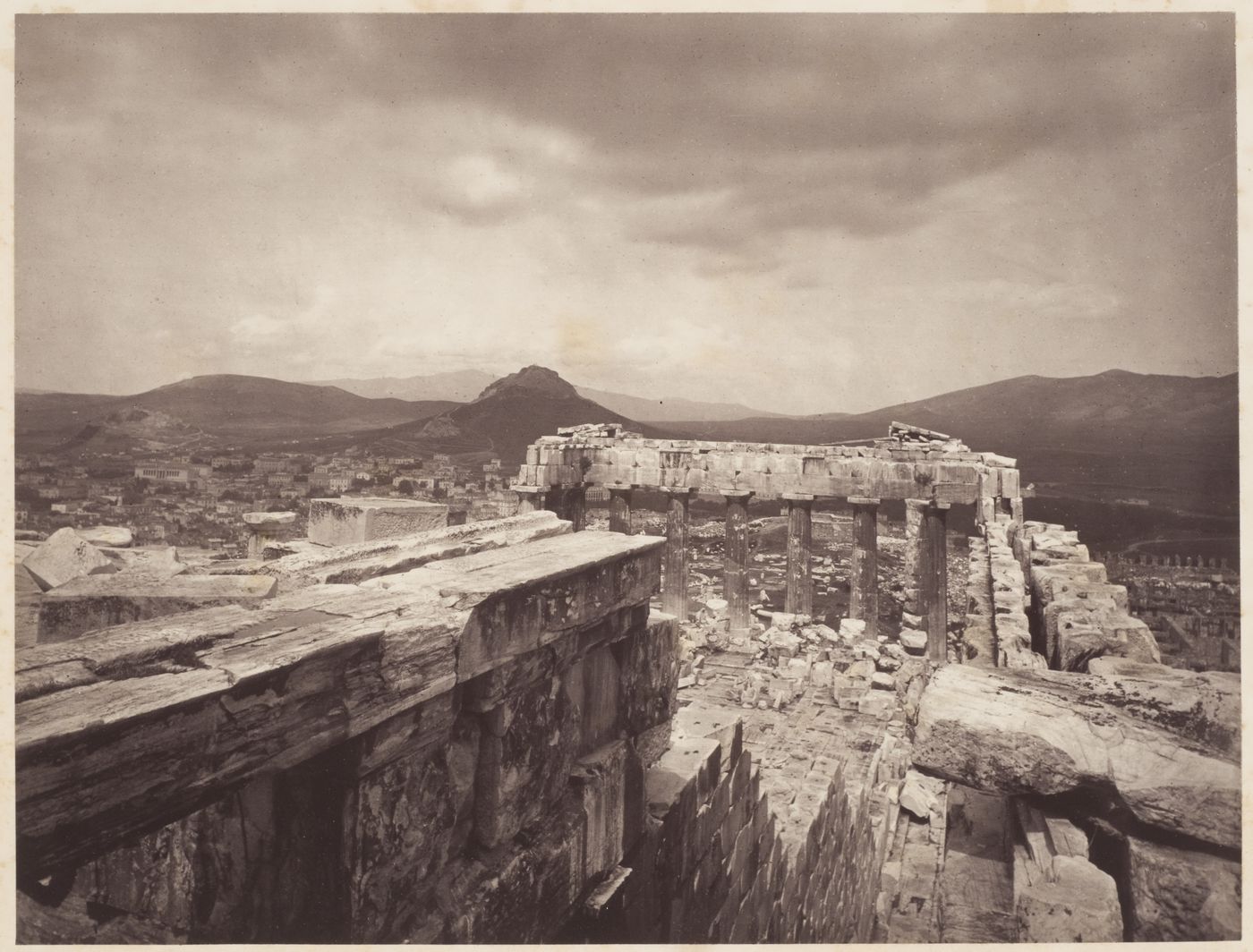 The Acropolis, view of the southwest corner of the Parthenon, Athens, Greece