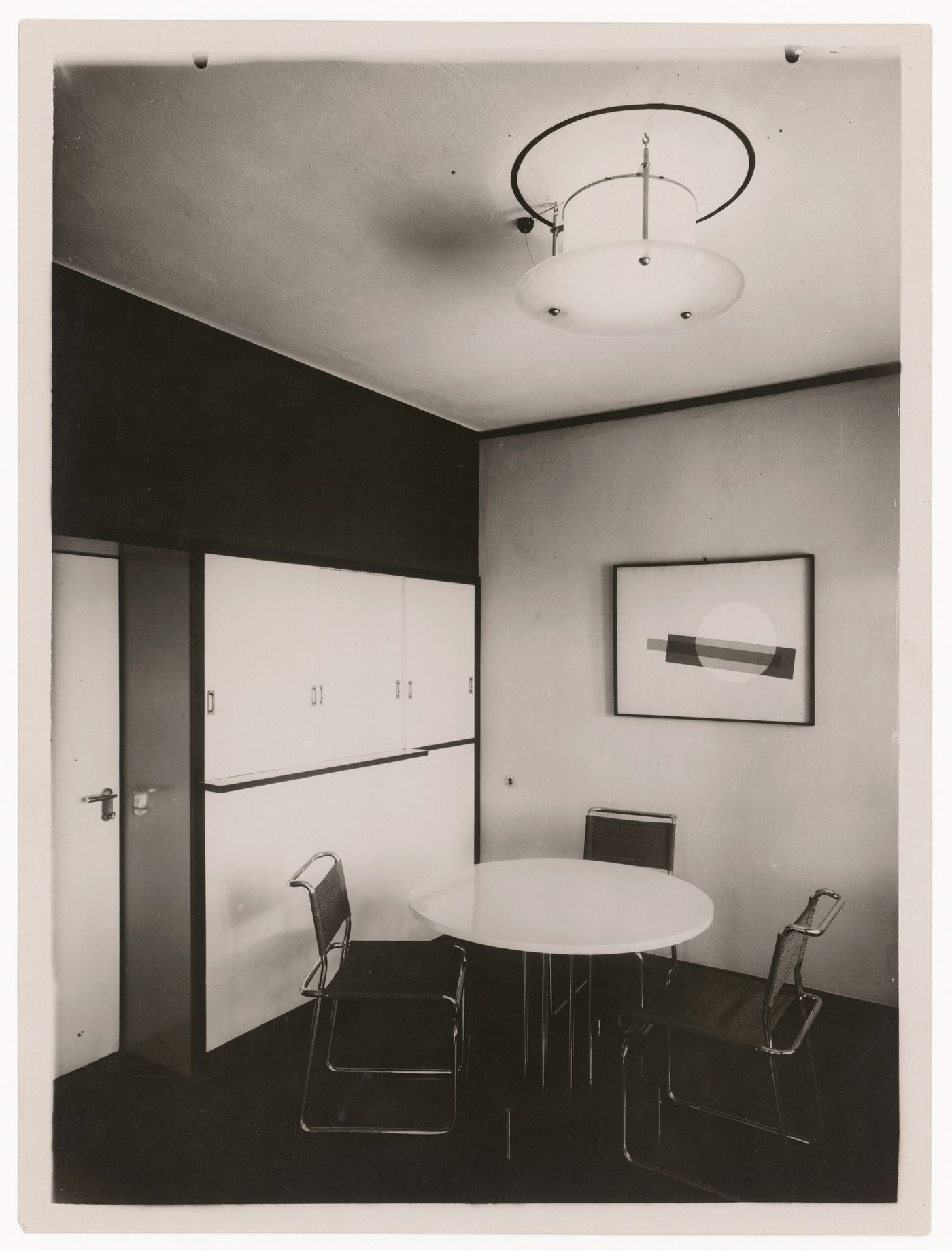 Interior view of the dining room, László Moholy Nagy's house, Bauhaus ...