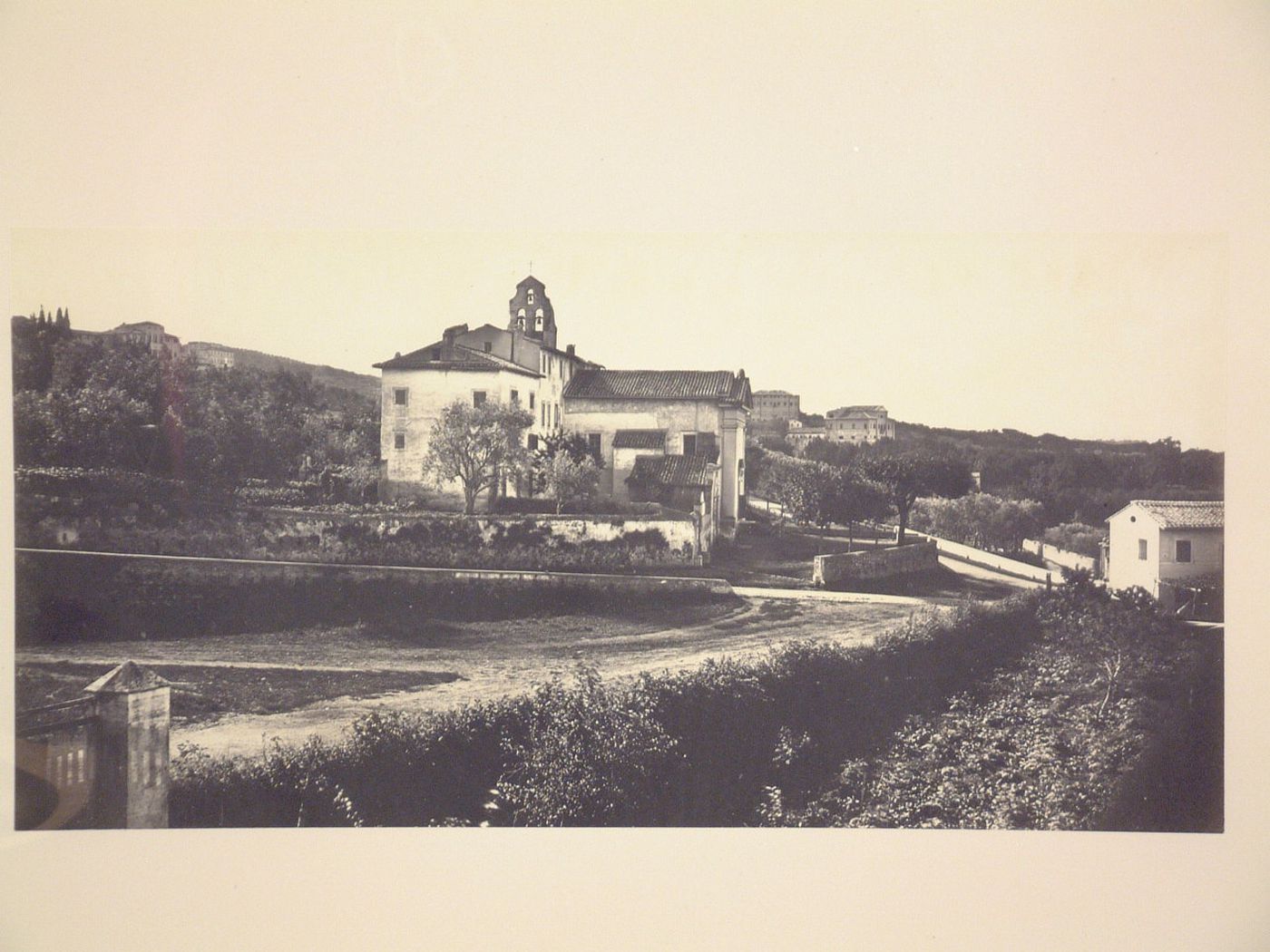 View of the Church of Capo-Croce, Frascati, Italy