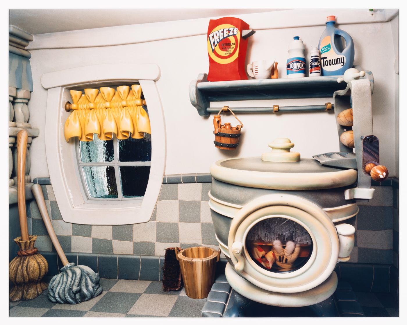 View of Mickey Mouse's laundry room, Mickey's Toontown, Disneyland, Anaheim, California