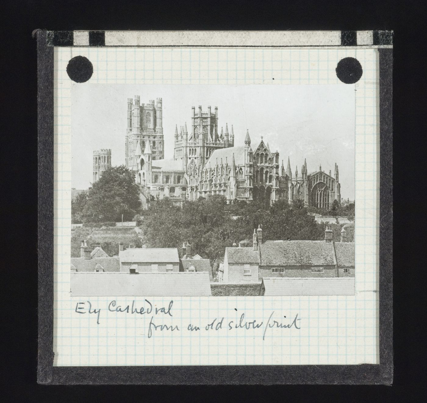 View of Ely Cathedral from silver print by unknown photographer, Ely, Cambridgeshire, England