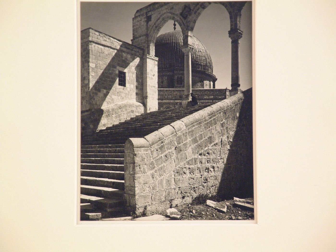 Haram, Dome of the Rock, view with stairs in foreground, Jerusalem, Palestine