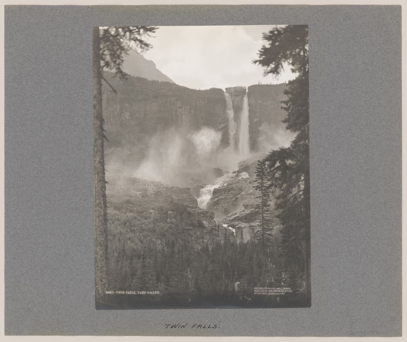 View of Twin Falls, Yoho National Park, Yoho Valley, British Columbia