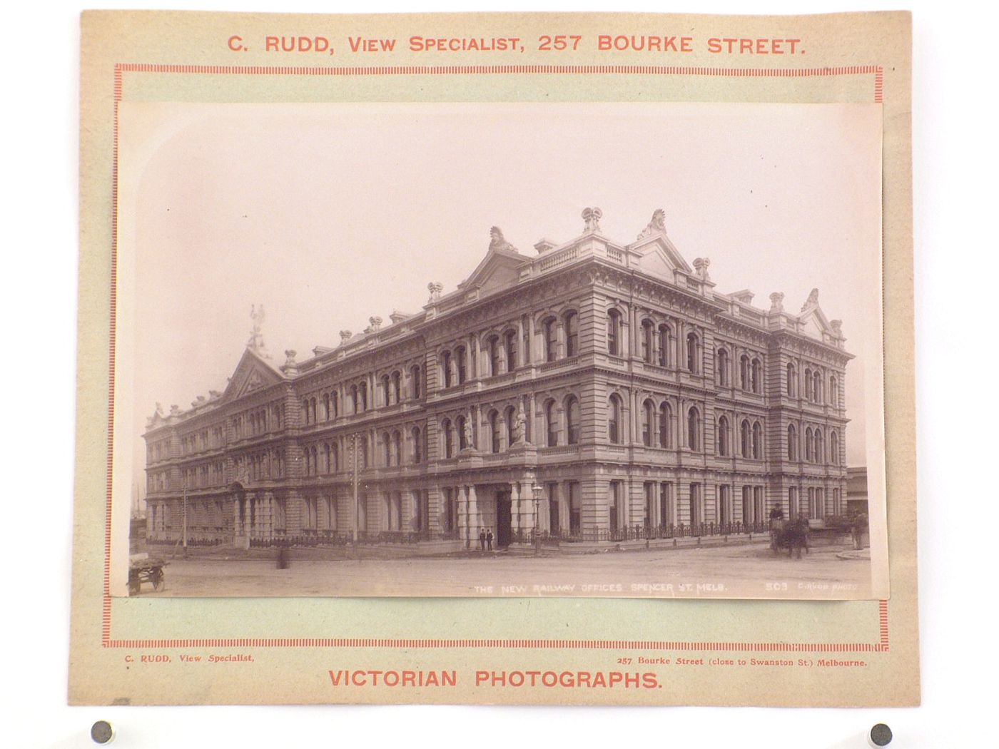 View of Melbourne Railway Offices, Spencer Street, Australia