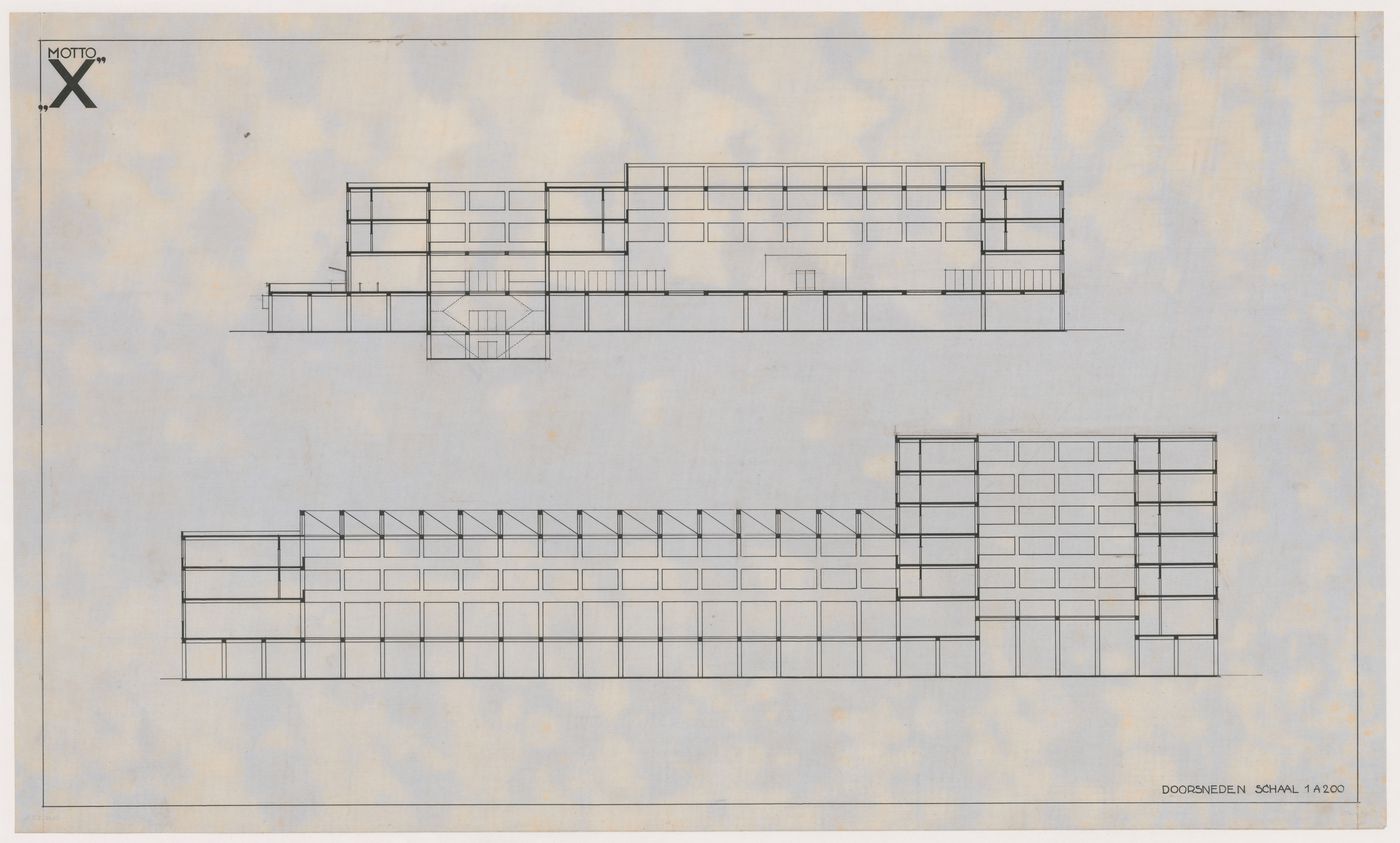 Sections for the New Stock Exchange Building, Rotterdam, Netherlands