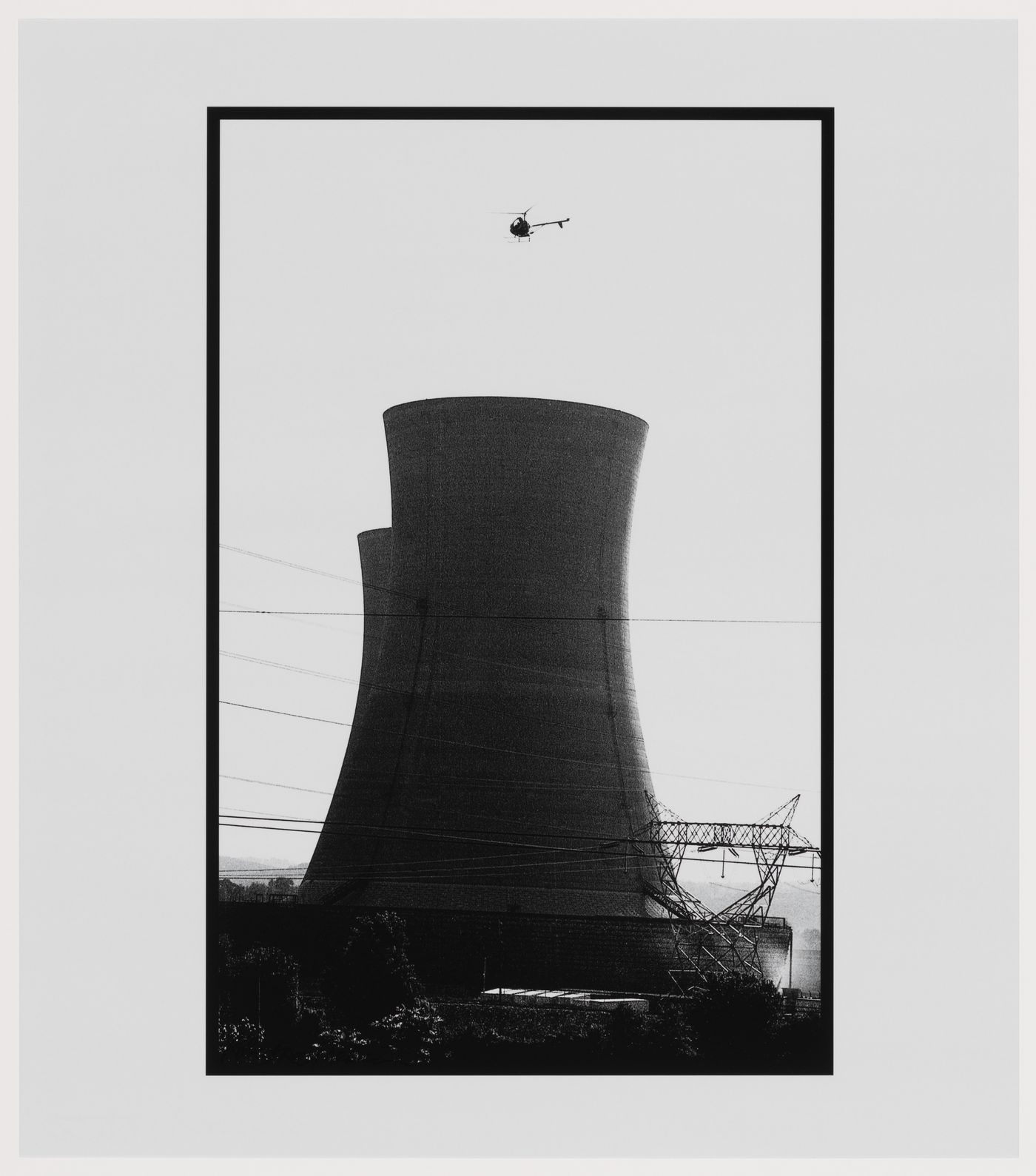 Radiation Tracking Chopper over Unit II Towers, Three Mile Island Nuclear Generating Station, Londonderry Township, Middletown, Pennsylvania