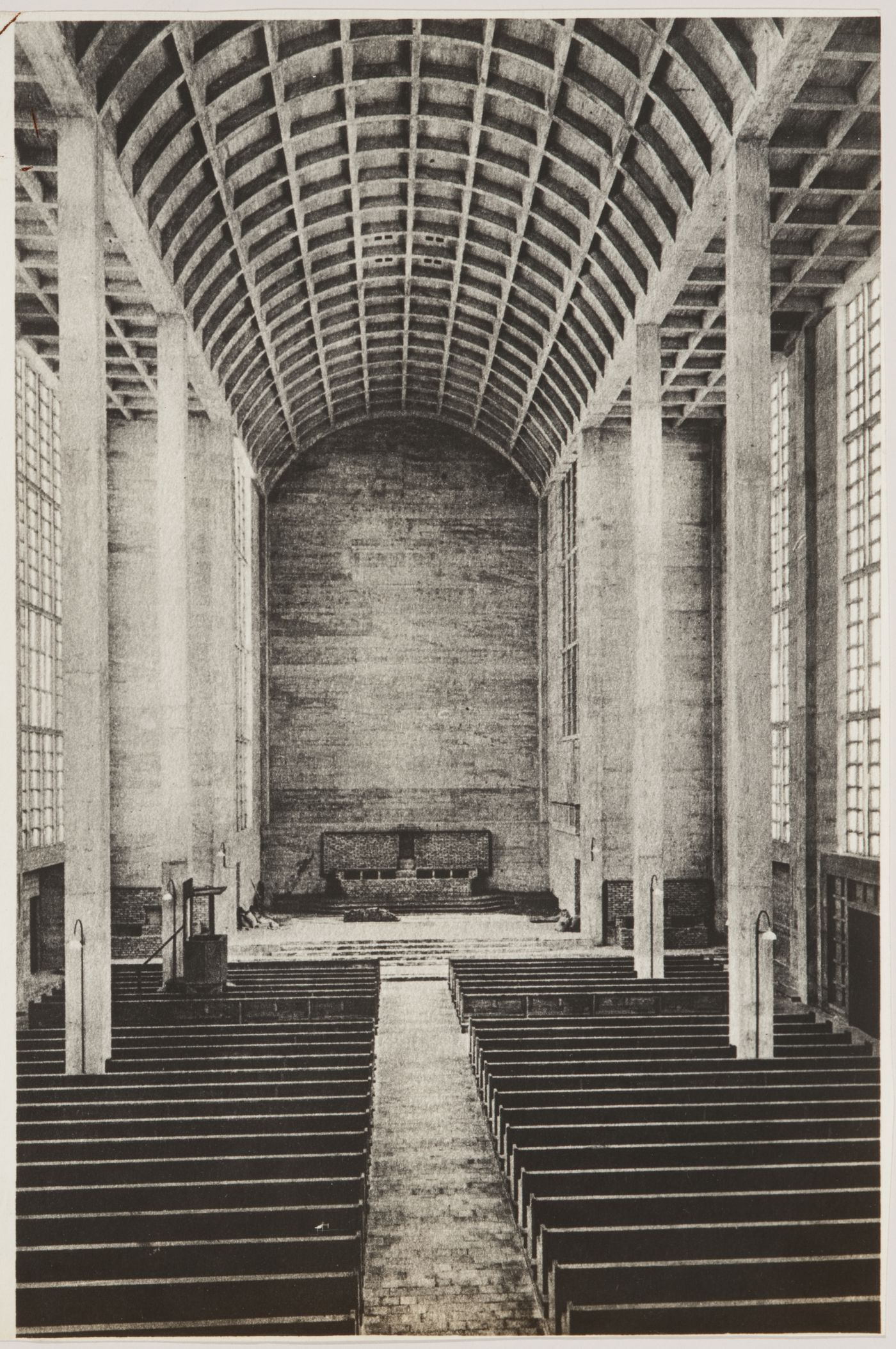 Interior view of the church of Saint-Antoine of Basel, Switzerland