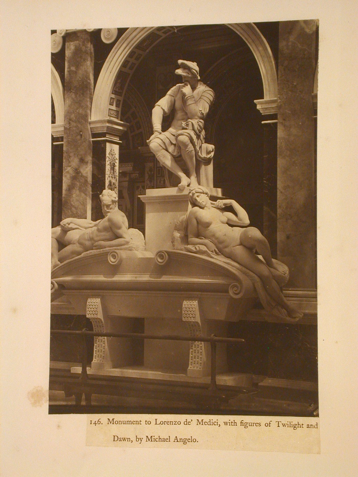 Monument to Lorenzo de' Medici, with figures of Twilight and Dawn, by Michaelangelo, Crystal Palace, Sydenham, England