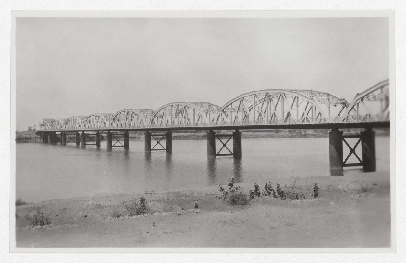 Landscape view of the Blue Nile Road and Railway Bridge, Khartoum, Sudan