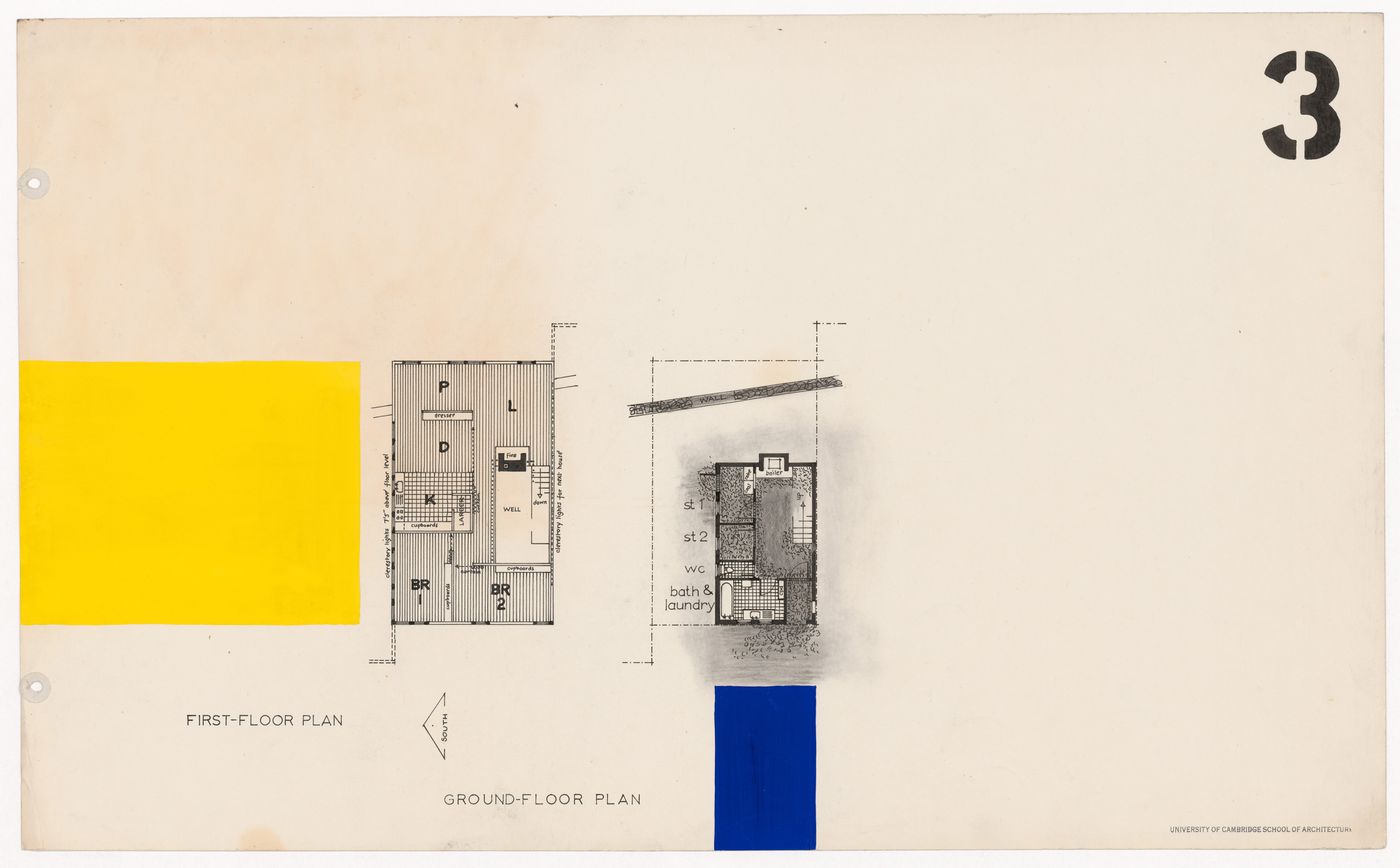 Housing floor plans for The Shape of Cambridge: A Plan, Cambridge University, England