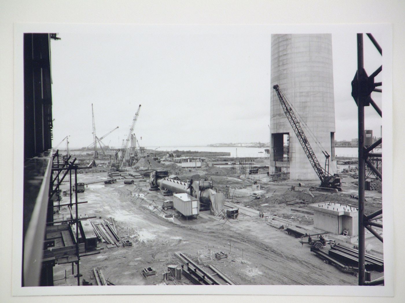 View of construction site of power station, United Kingdom