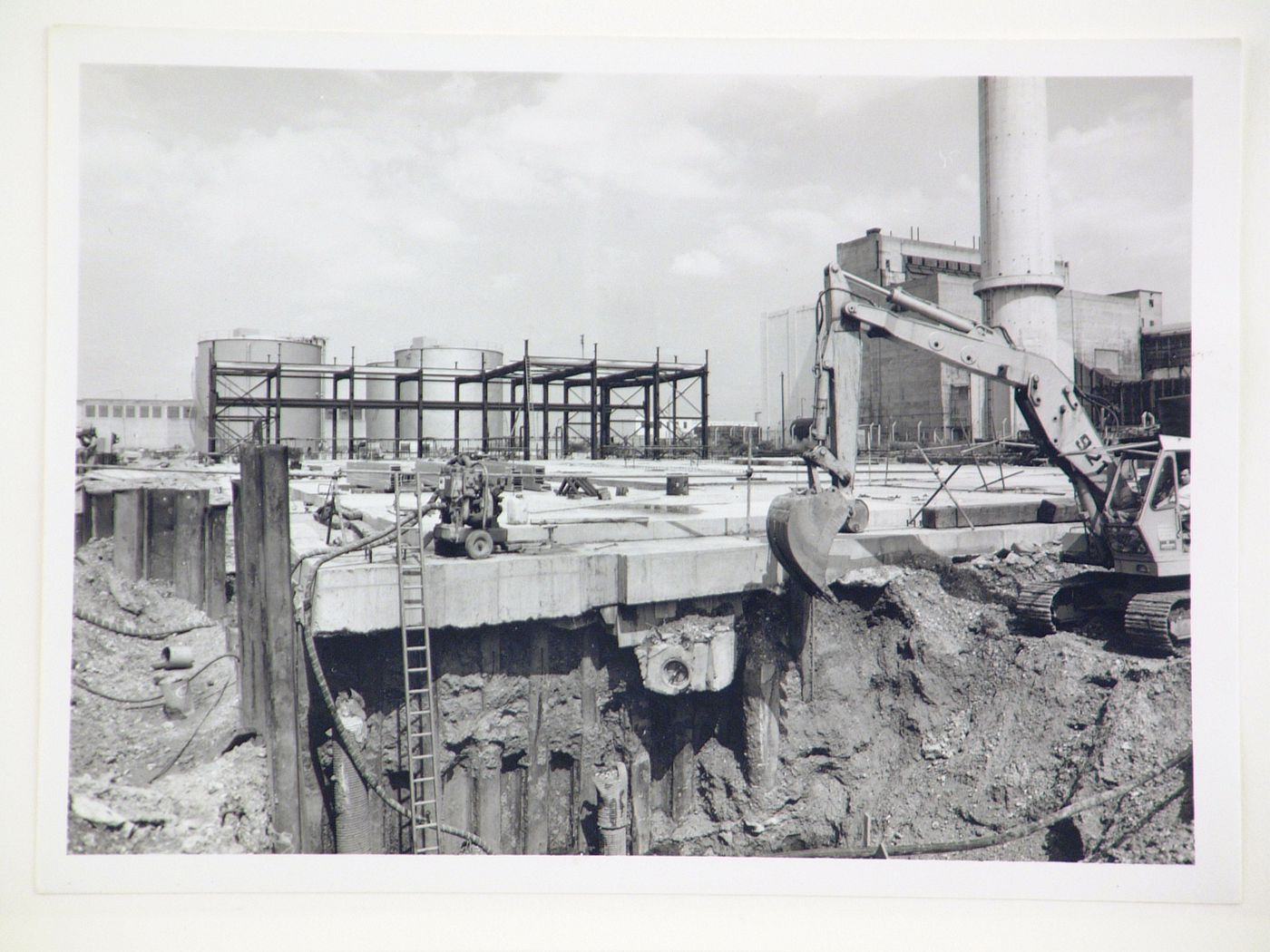 View of construction of power station, United Kingdom